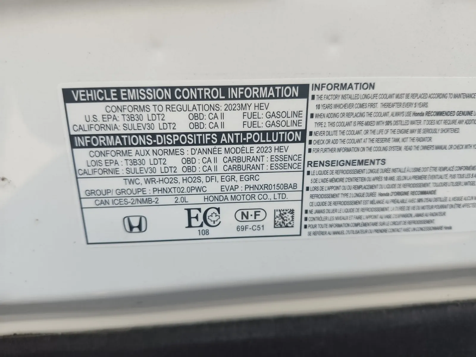 Emission Sticker Photo