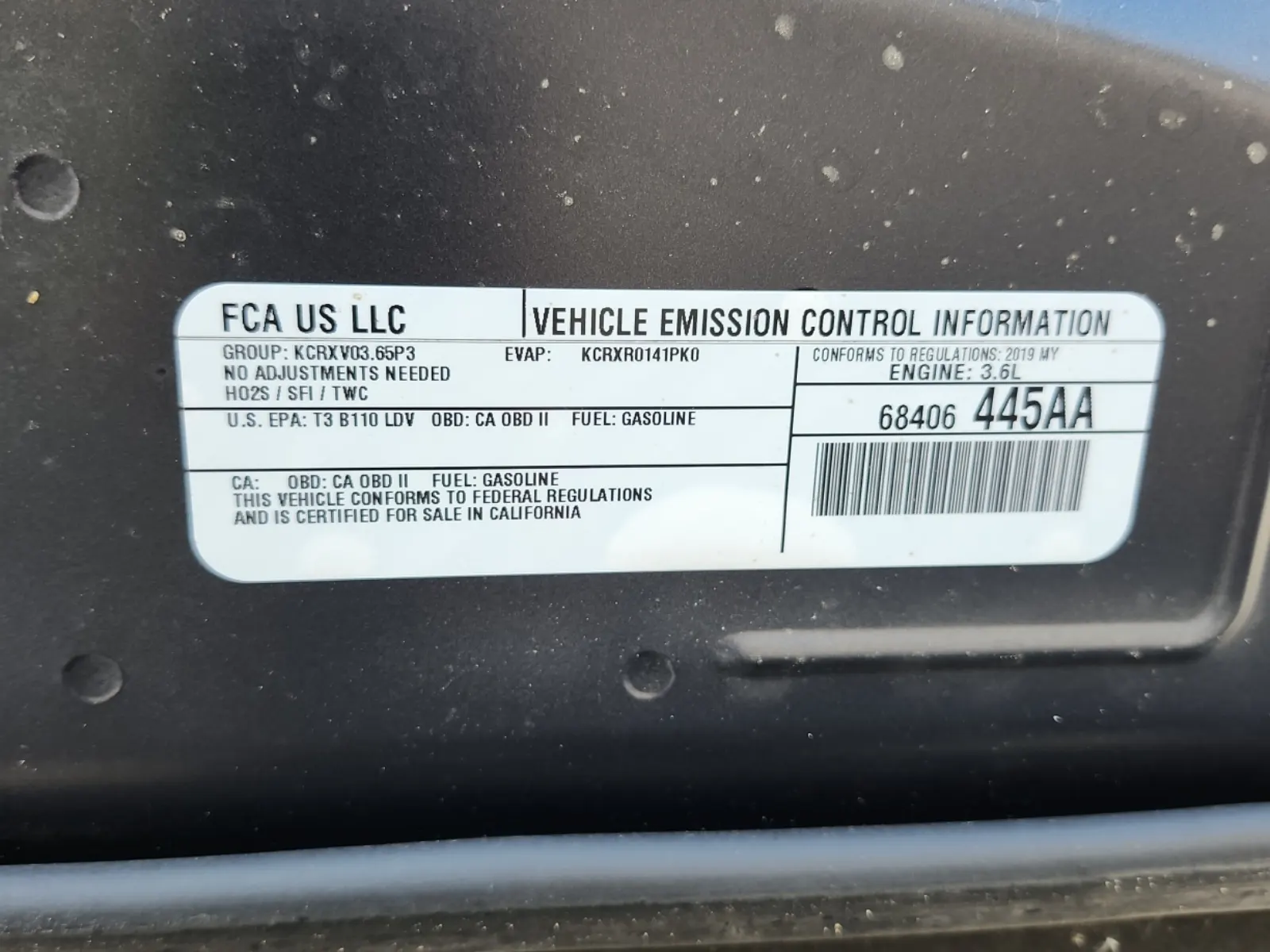 Emission Sticker Photo