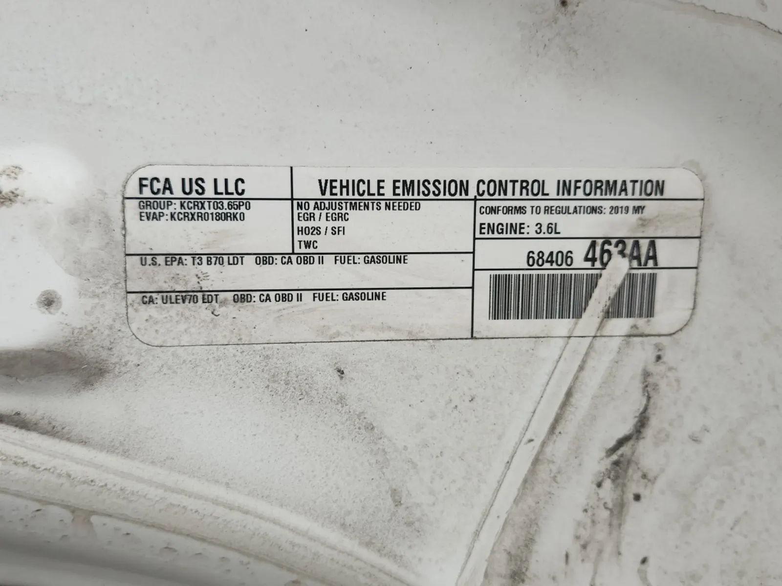Emission Sticker Photo