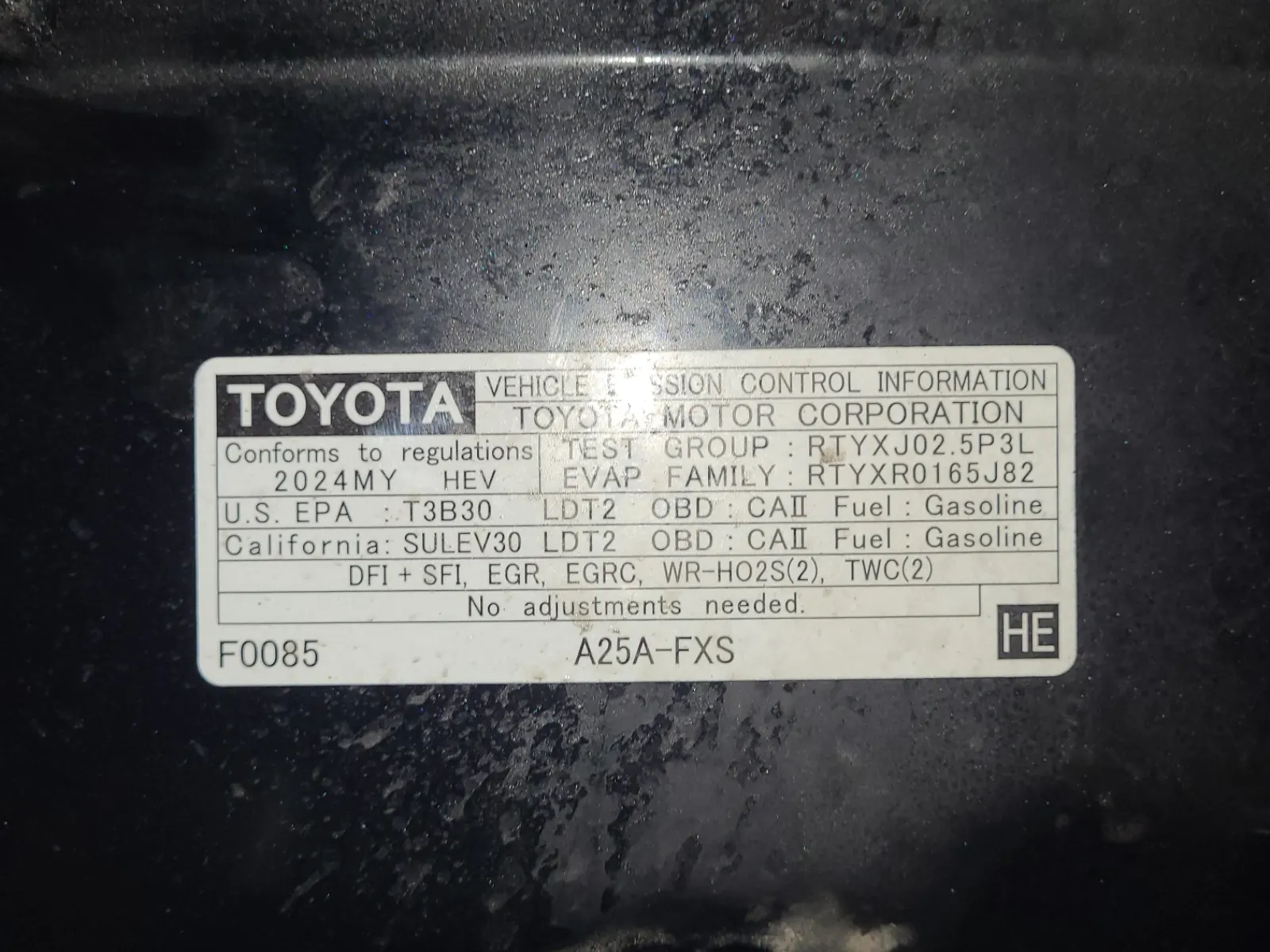 Emission Sticker Photo