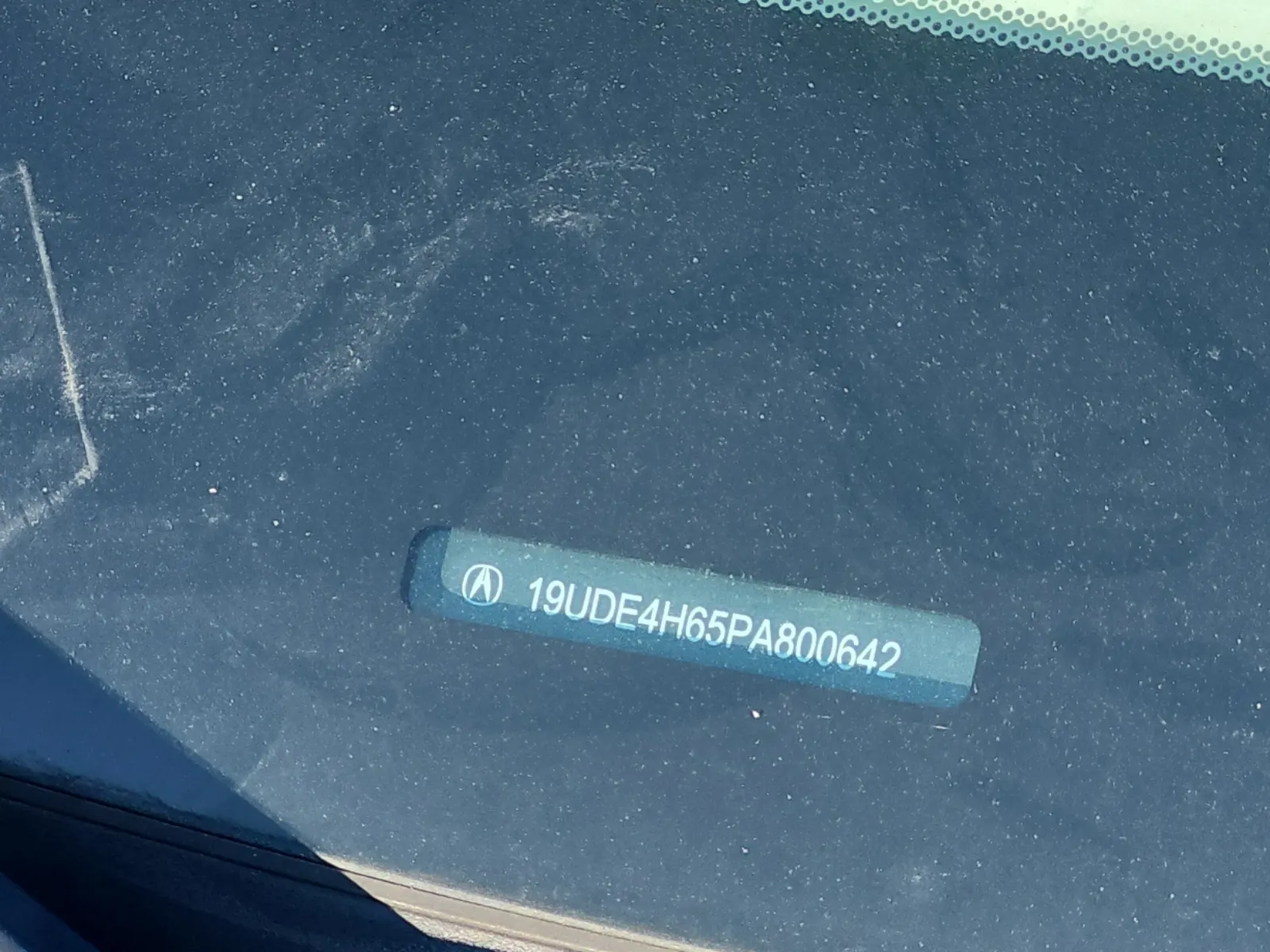 Dash VIN Plate Photo