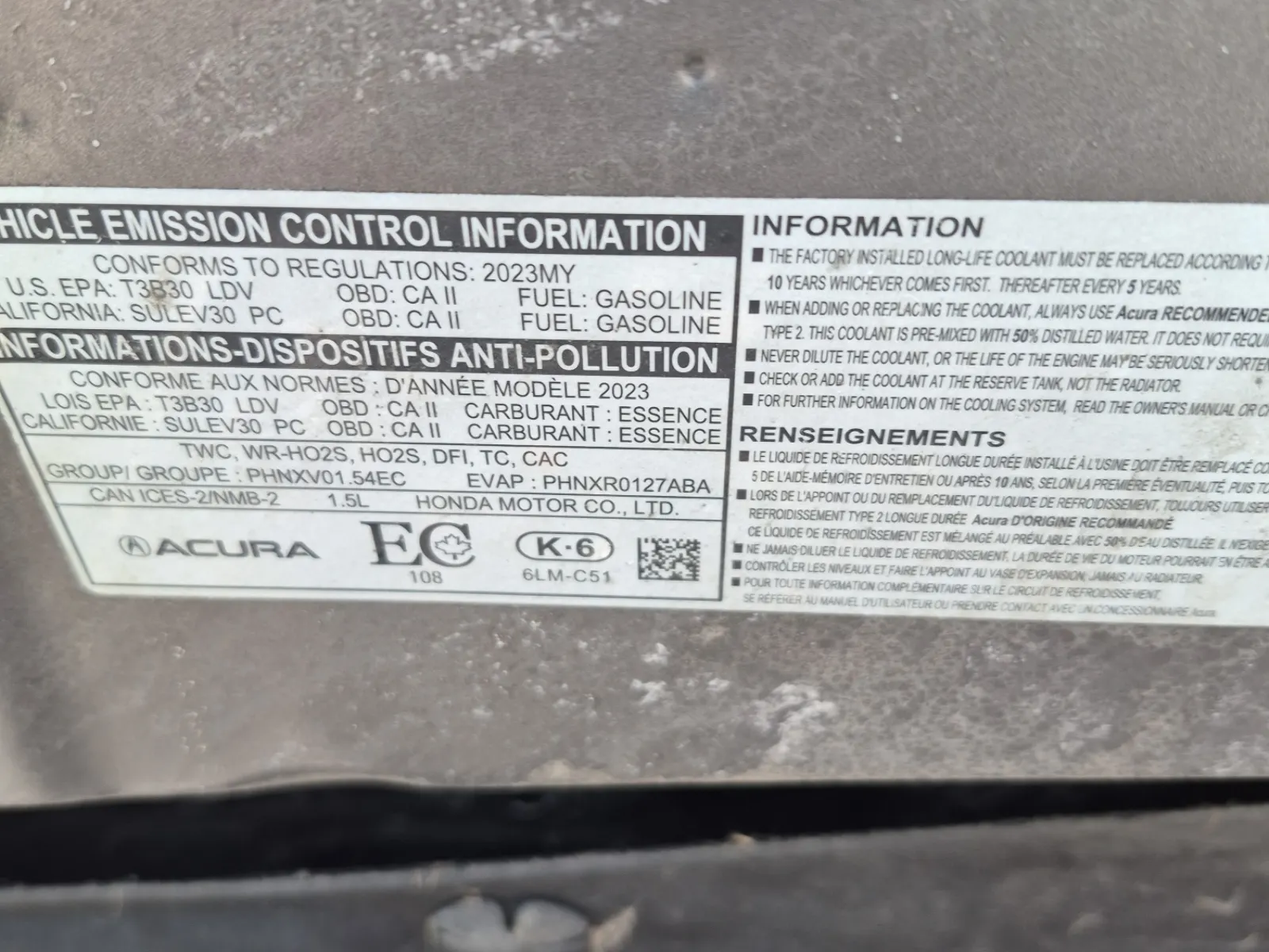 Emission Sticker Photo
