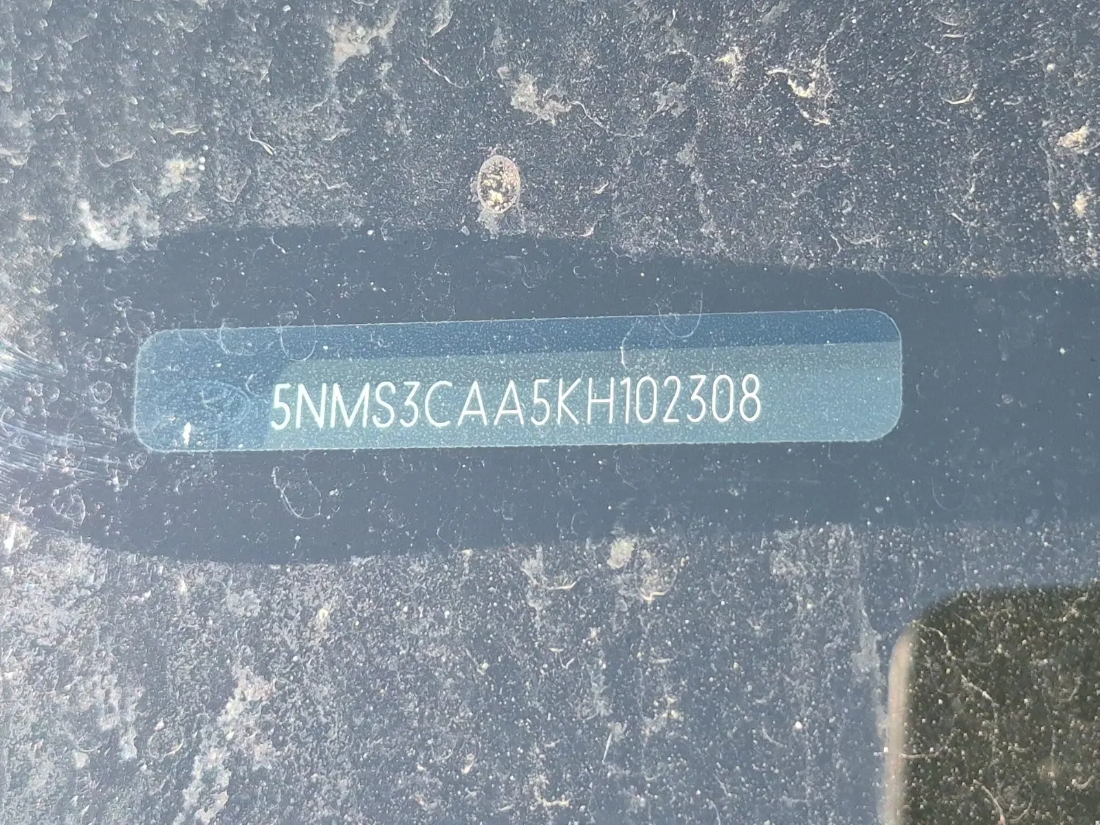 Dash VIN Plate Photo