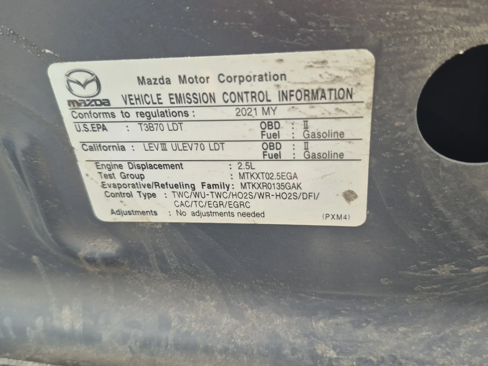 Emission Sticker Photo