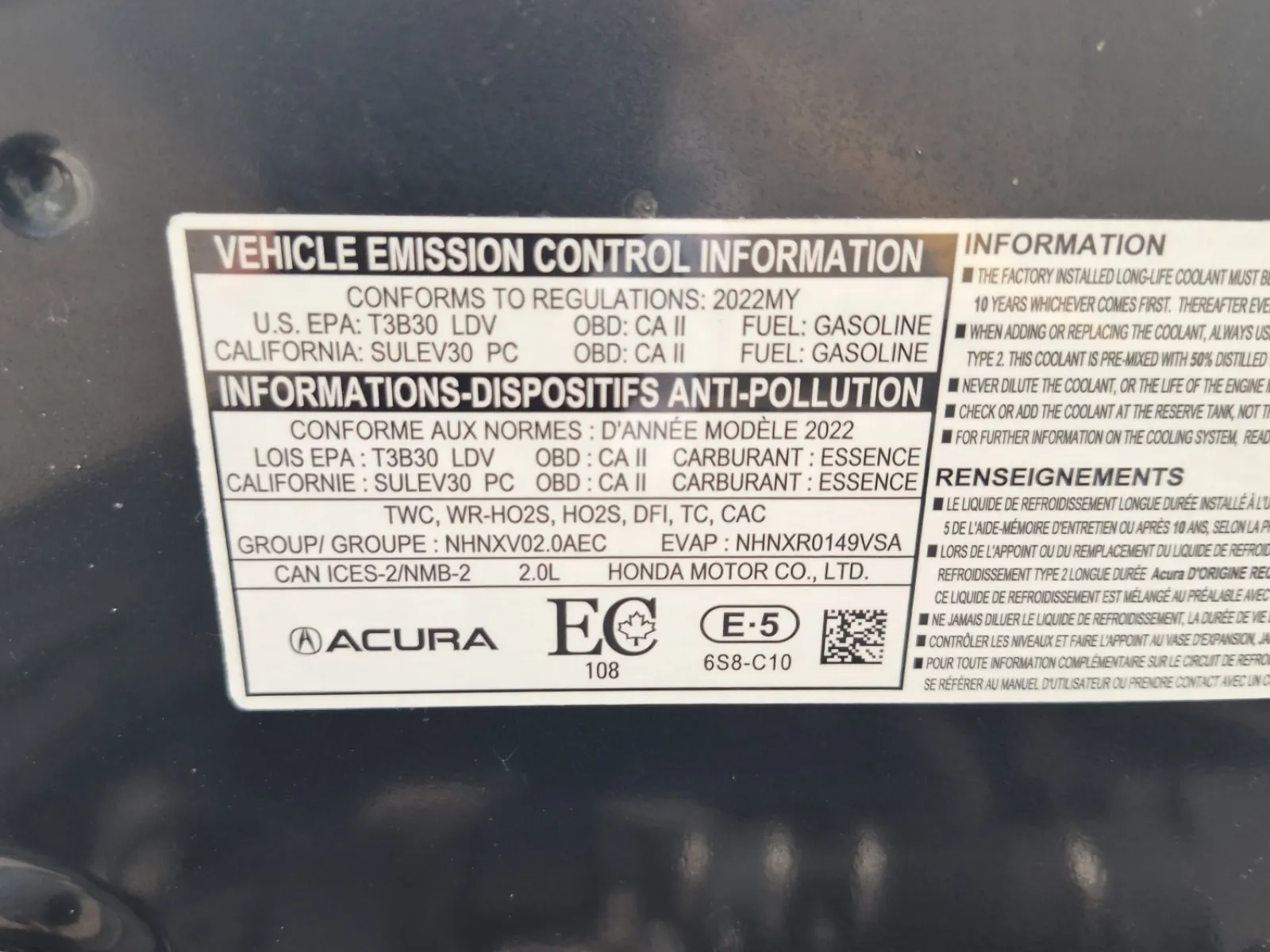 Emission Sticker Photo