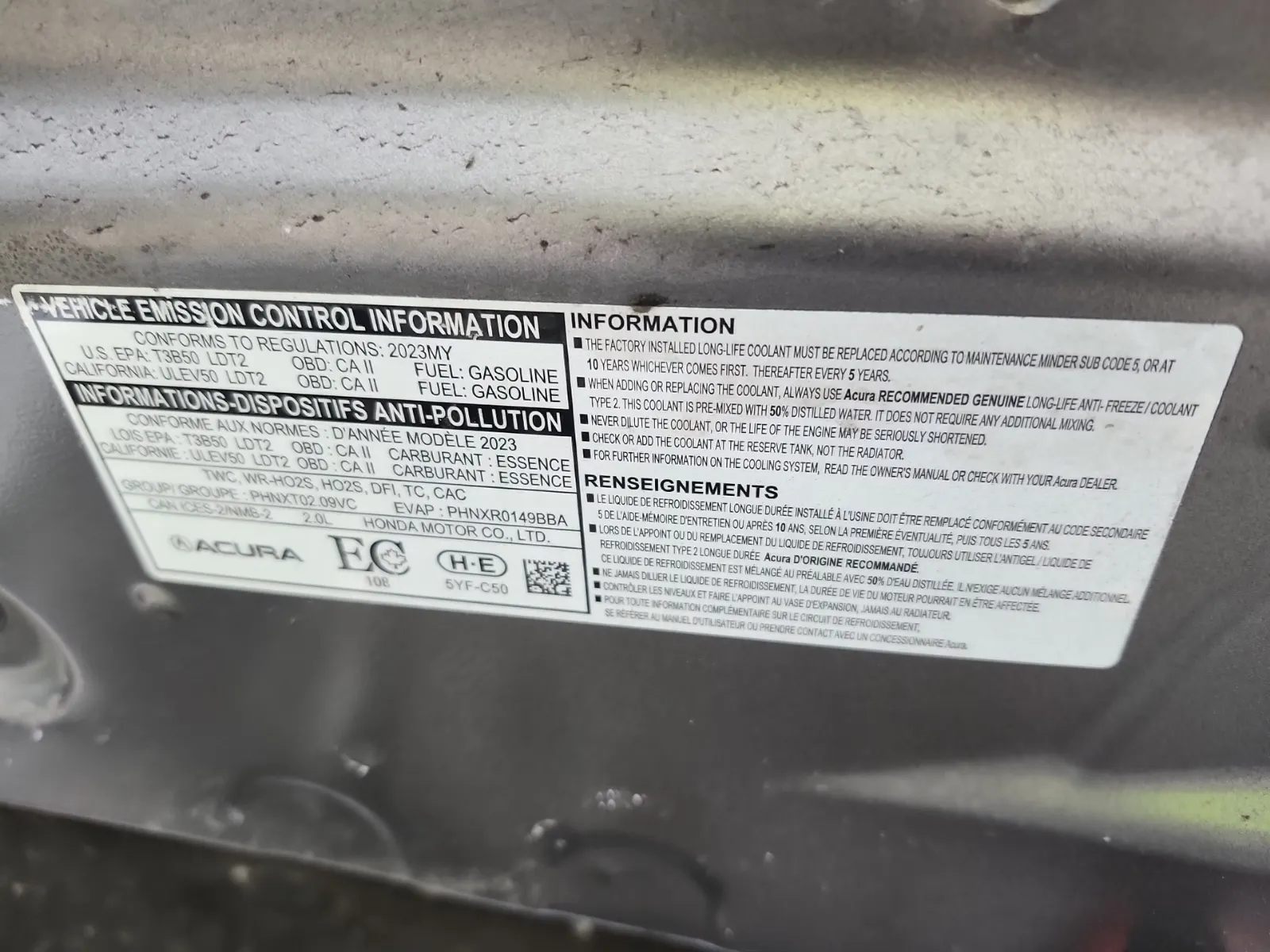 Emission Sticker Photo