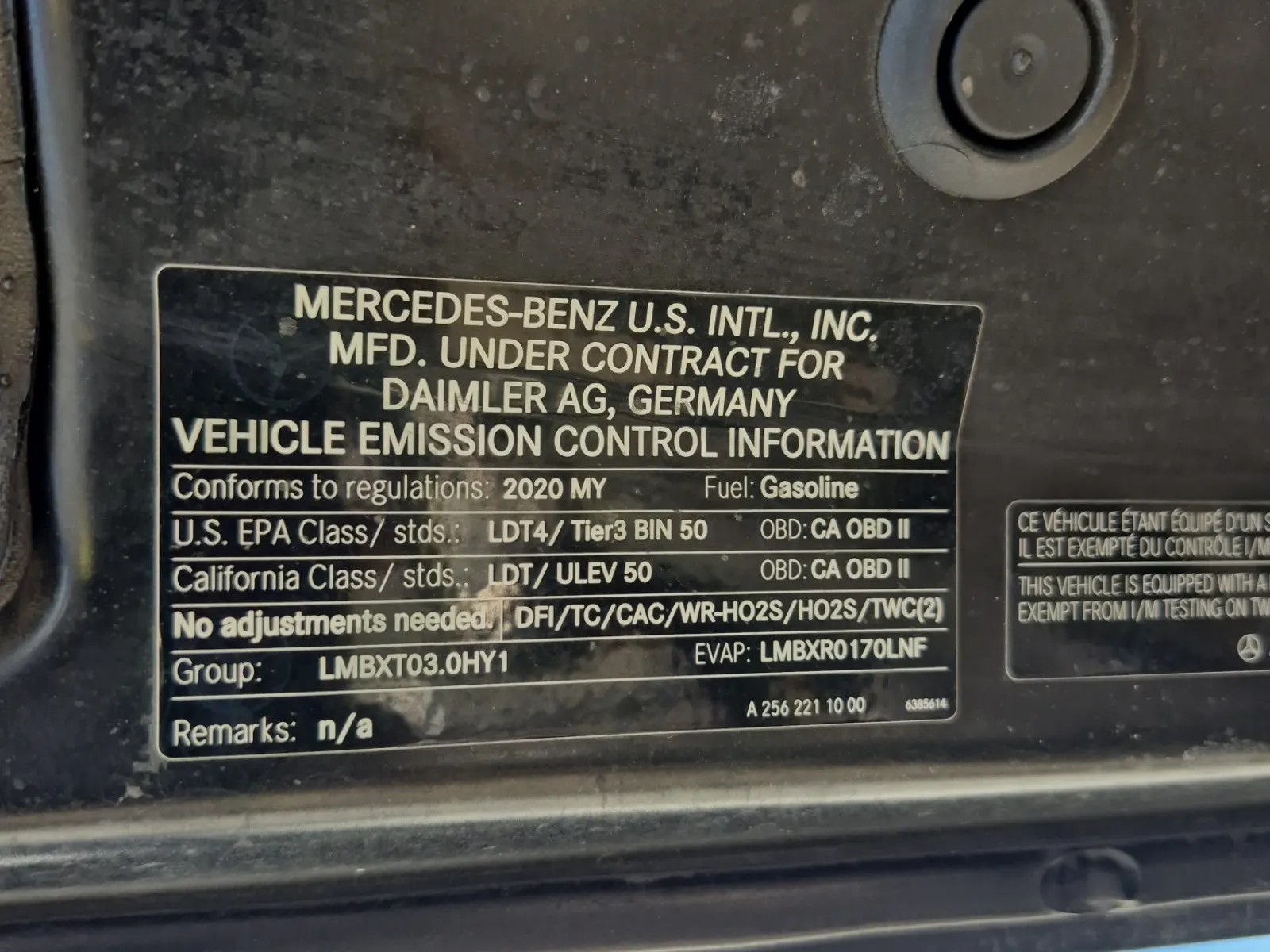 Emission Sticker Photo