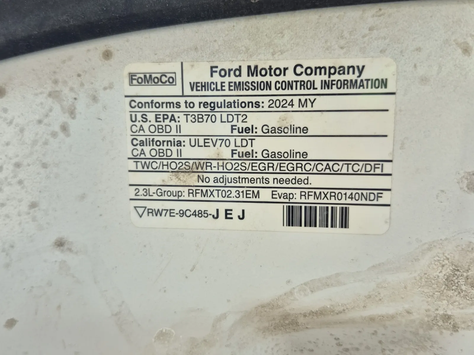 Emission Sticker Photo