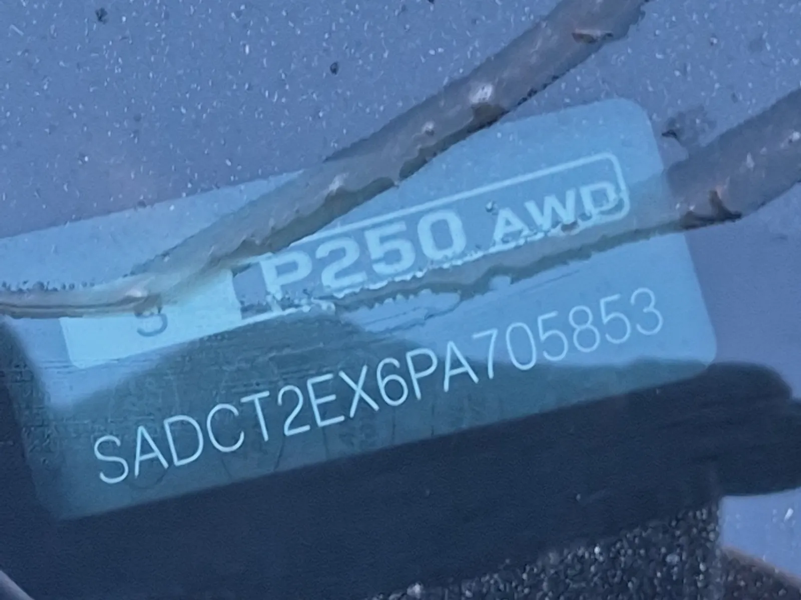 Dash VIN Plate Photo