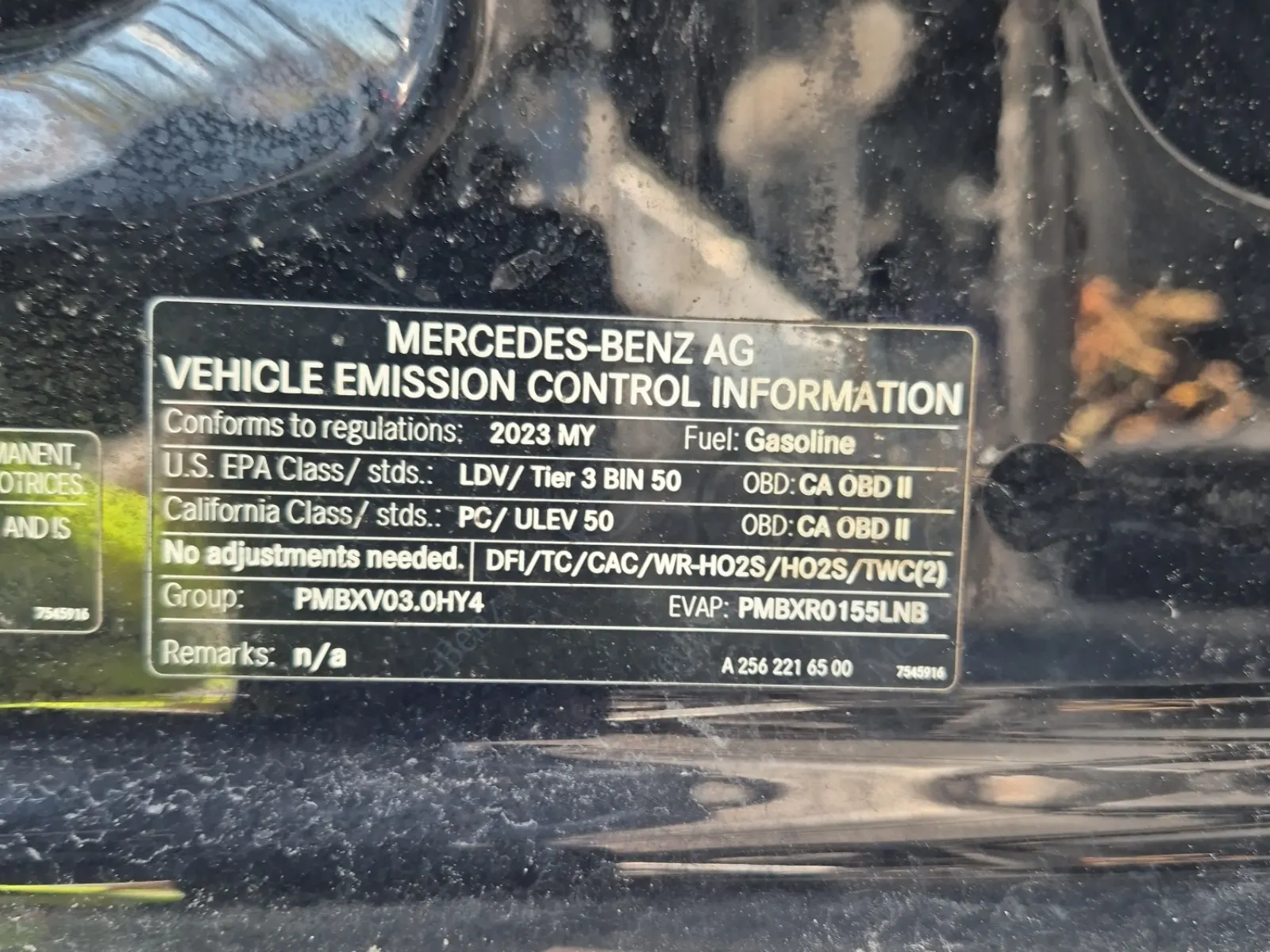 Emission Sticker Photo