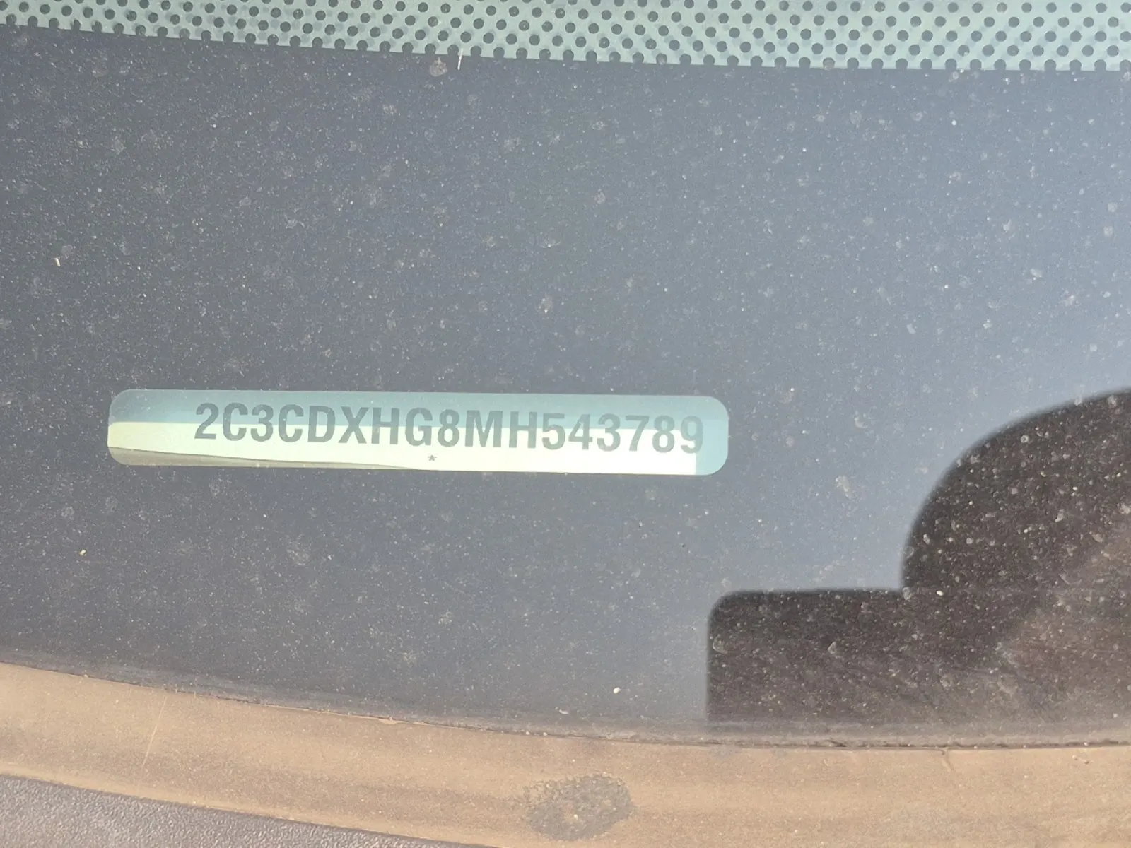 Dash VIN Plate Photo