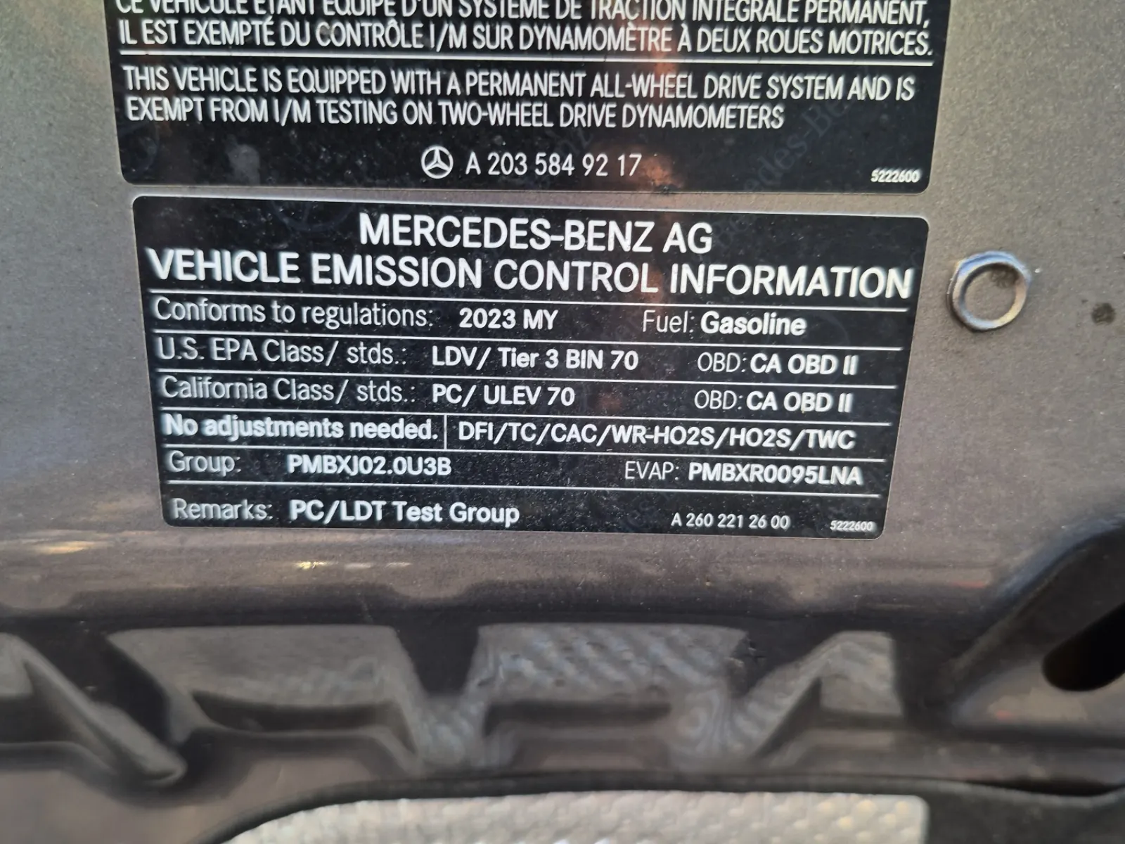 Emission Sticker Photo
