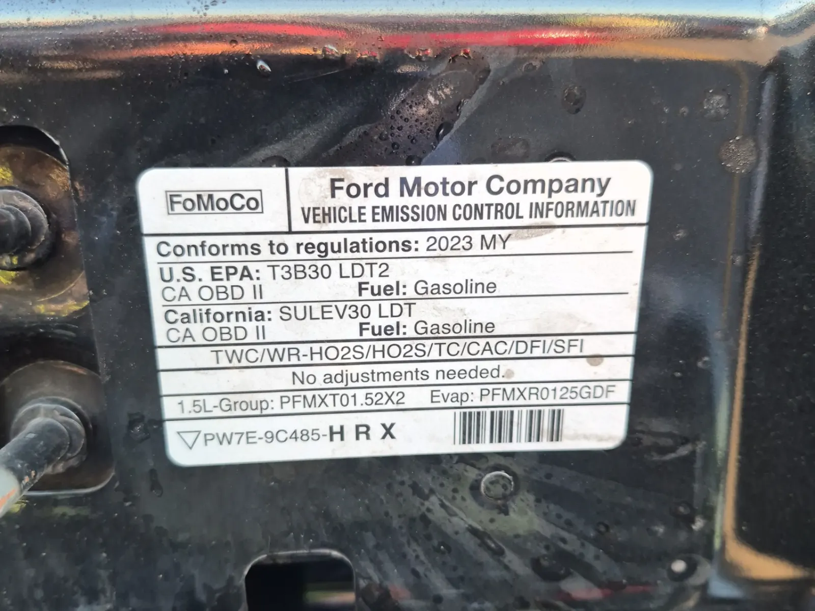 Emission Sticker Photo