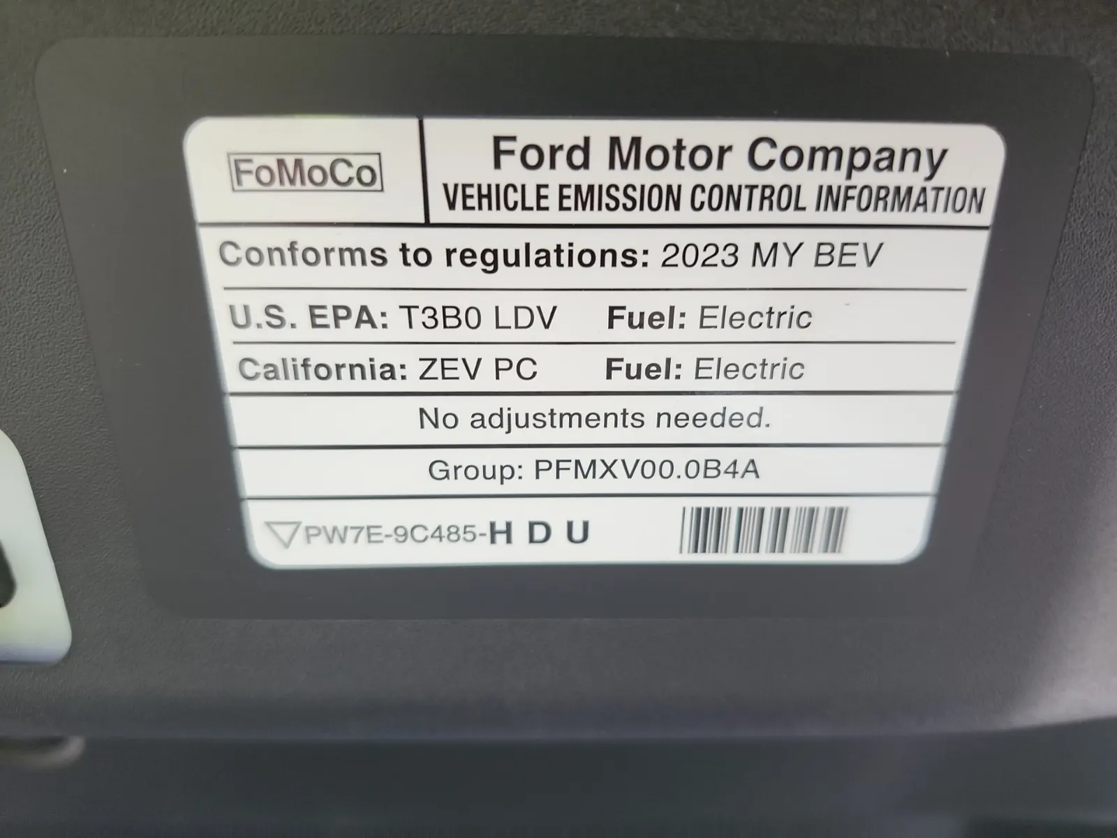 Emission Sticker Photo