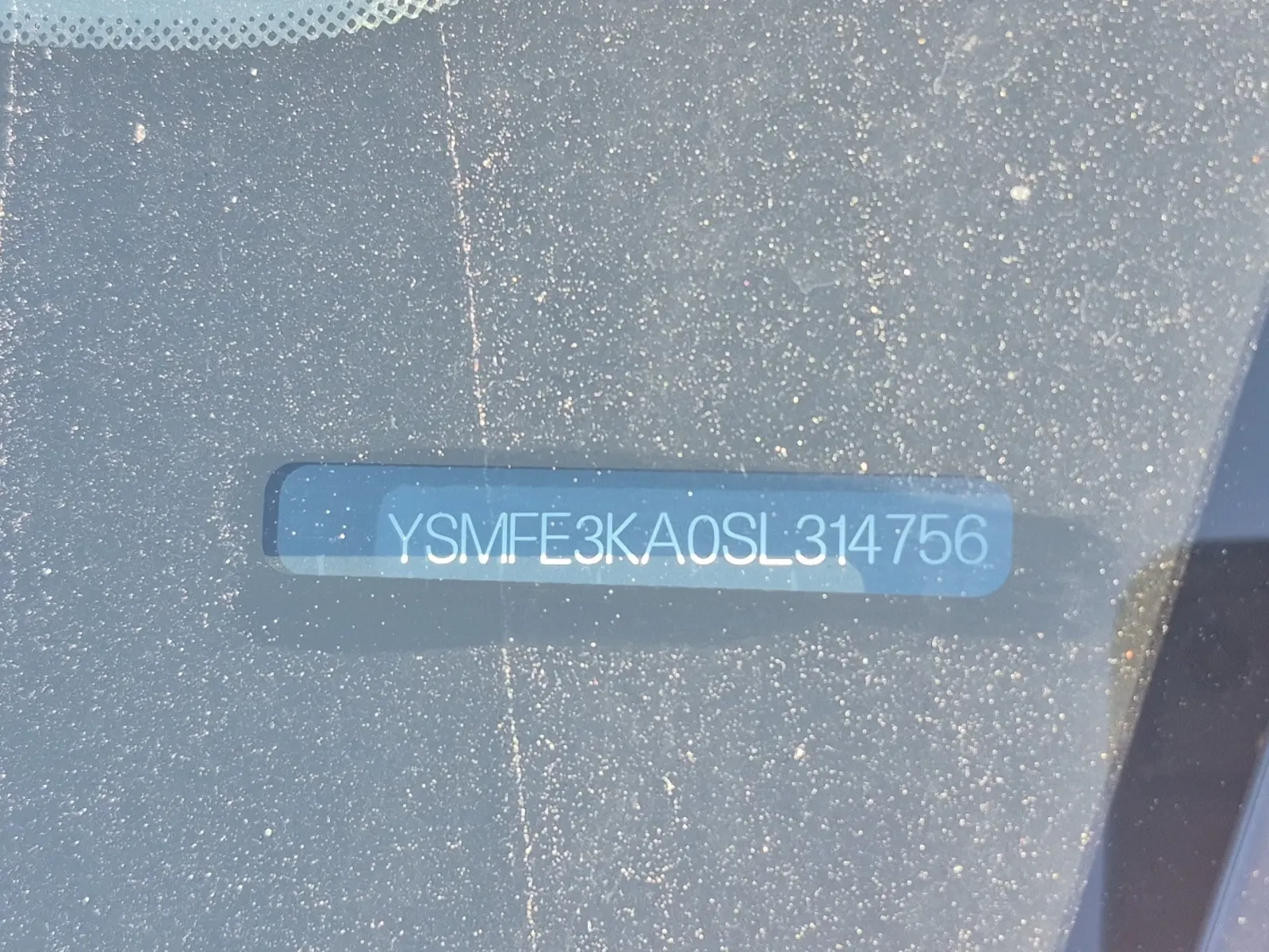 Dash VIN Plate Photo