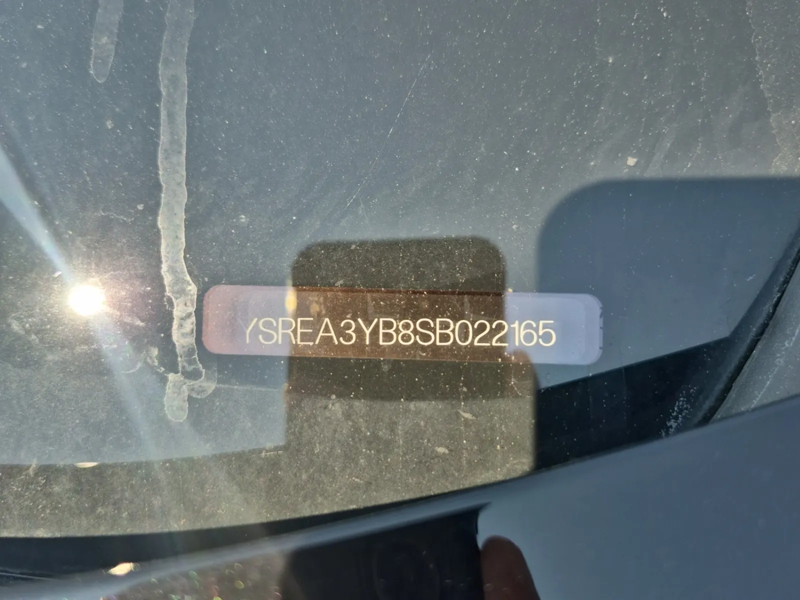 Dash VIN Plate Photo