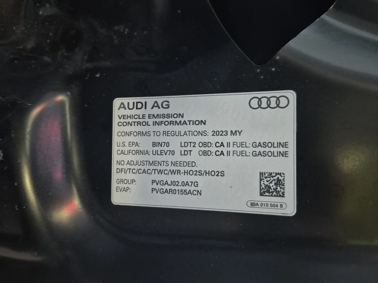 Emission Sticker Photo