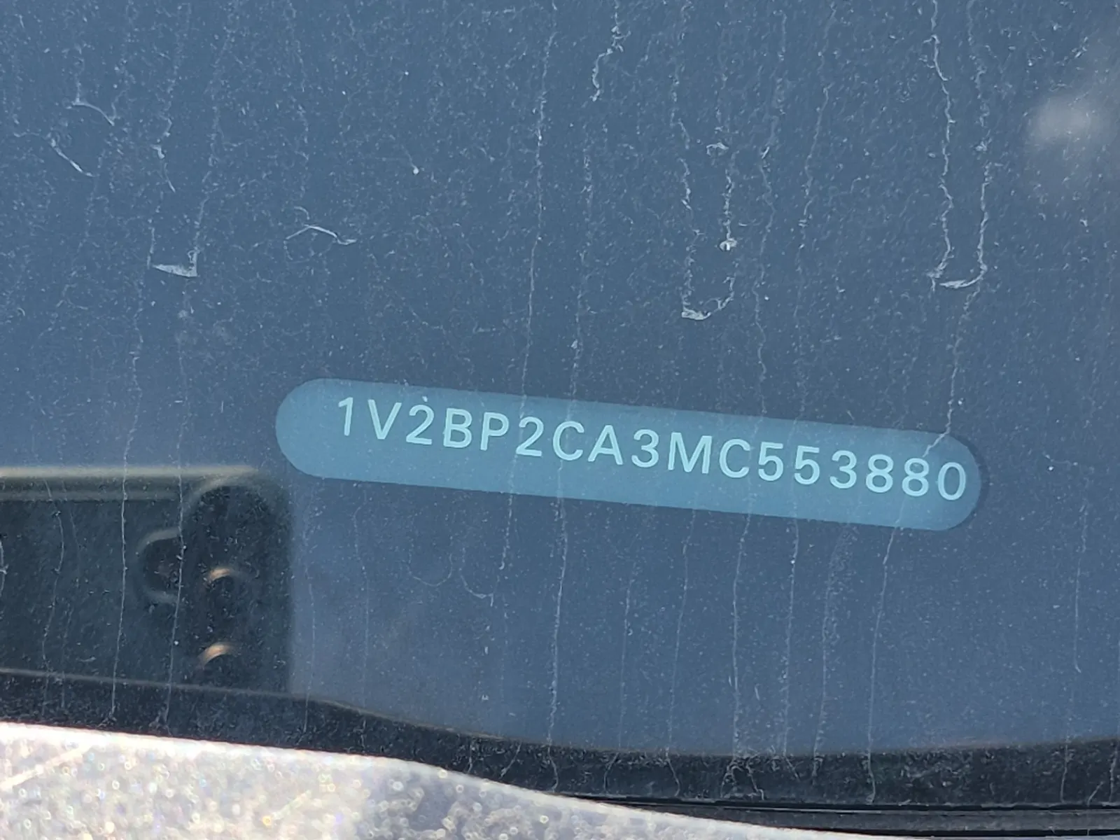 Dash VIN Plate Photo