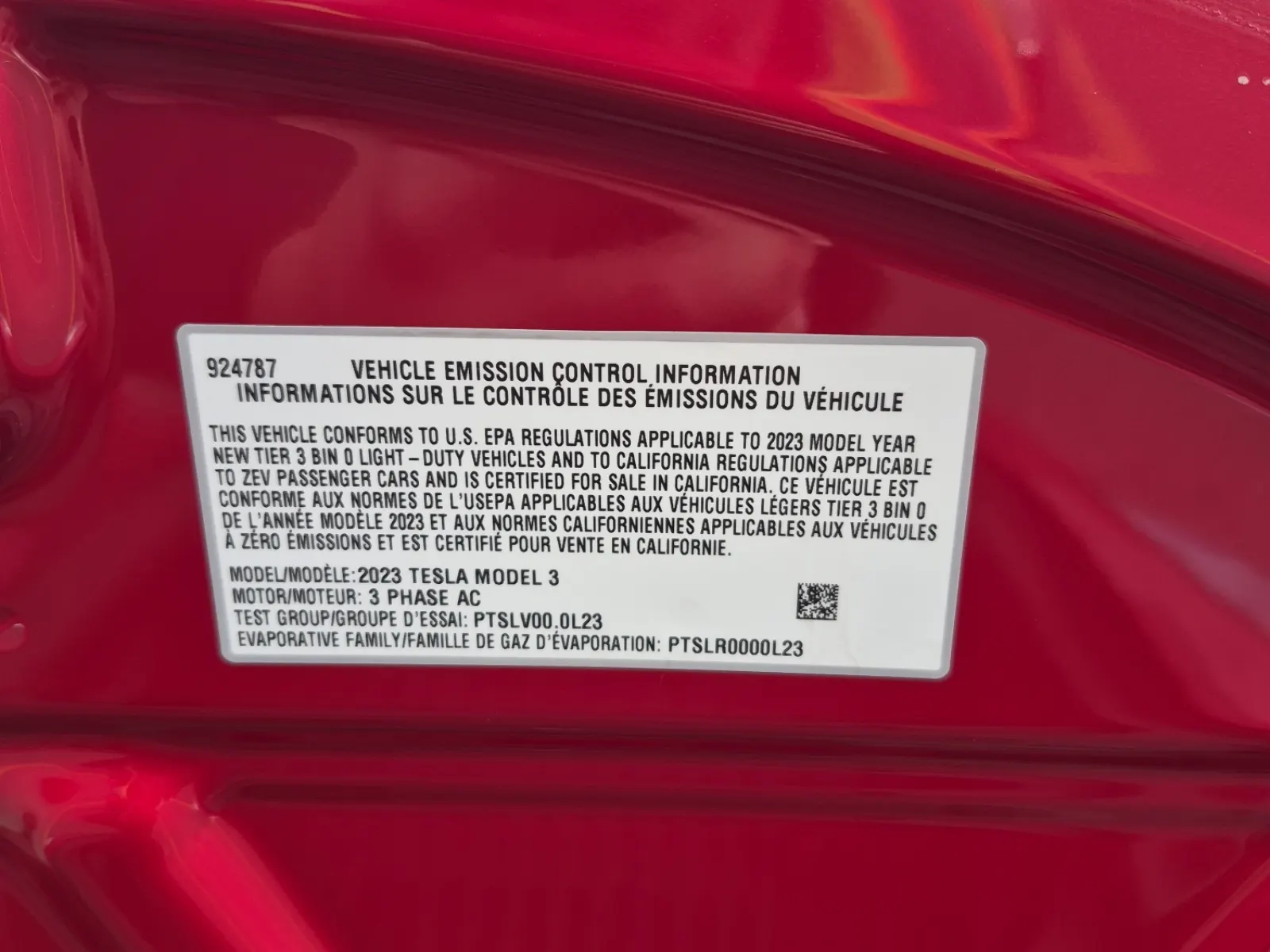 Emission Sticker Photo