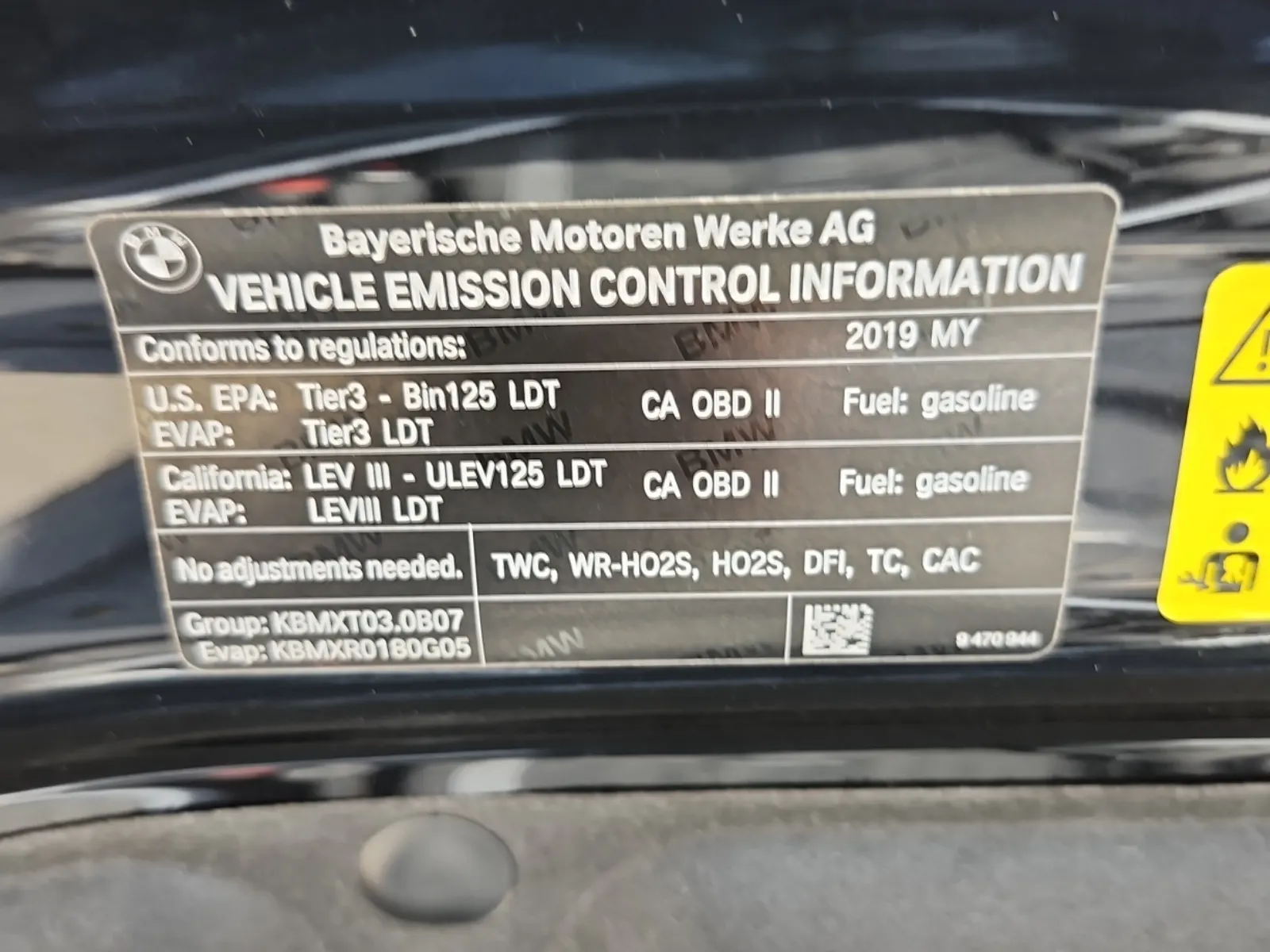 Emission Sticker Photo