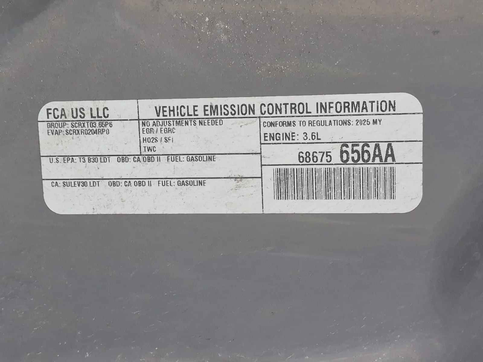 Emission Sticker Photo