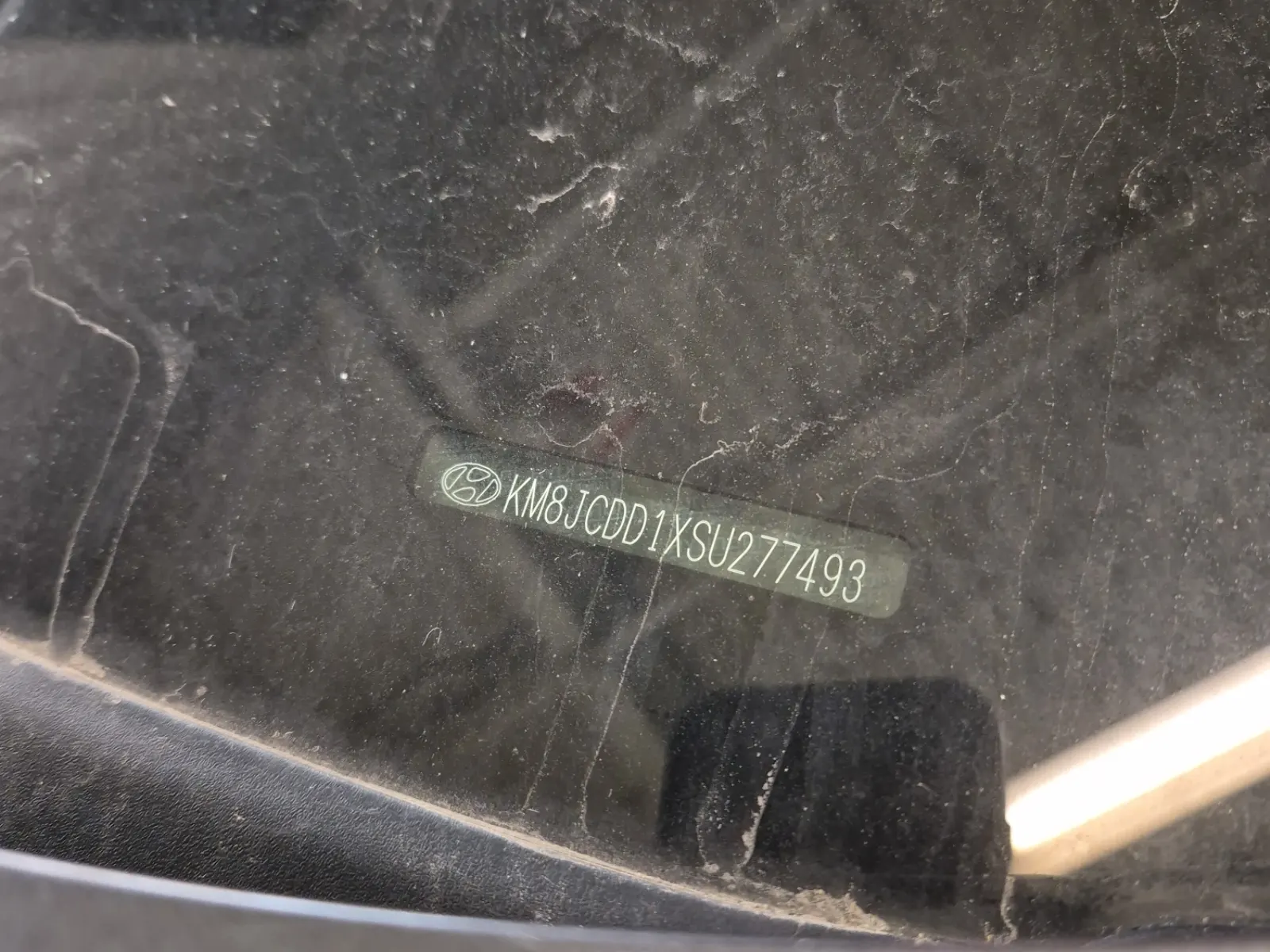 Dash VIN Plate Photo