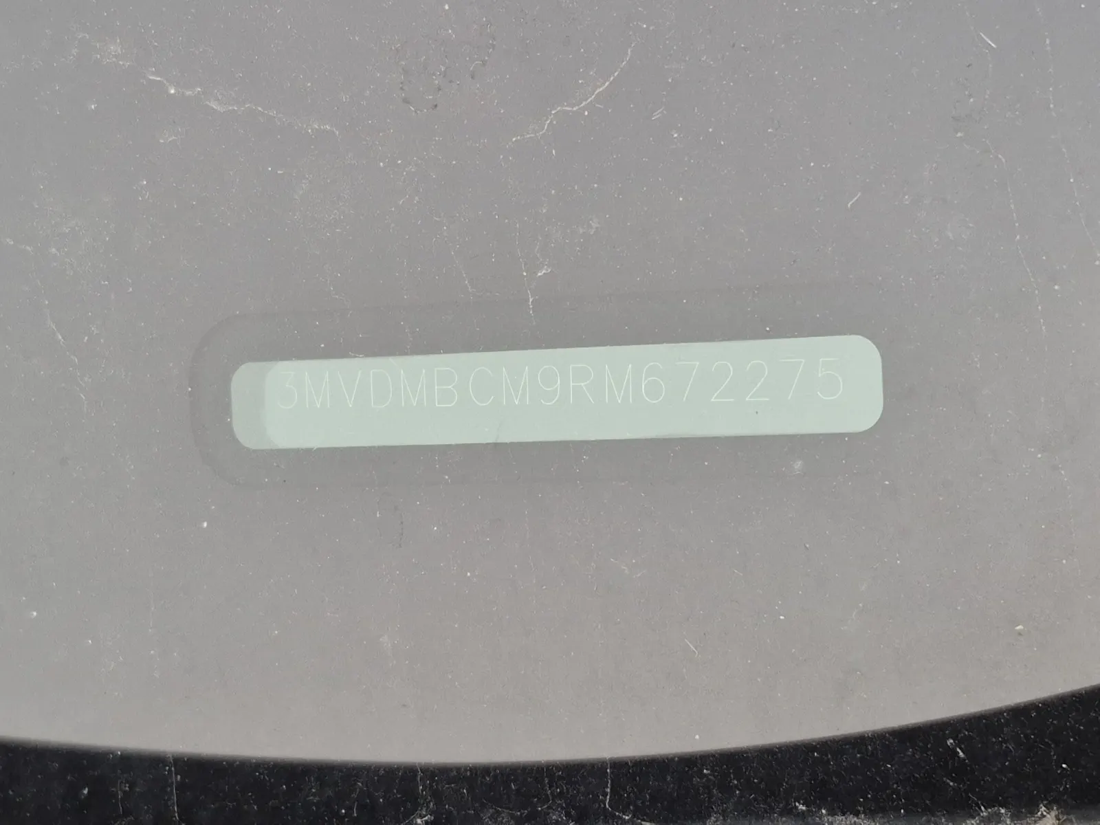 Dash VIN Plate Photo