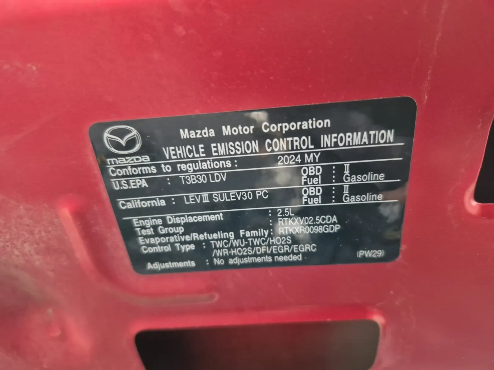 Emission Sticker Photo