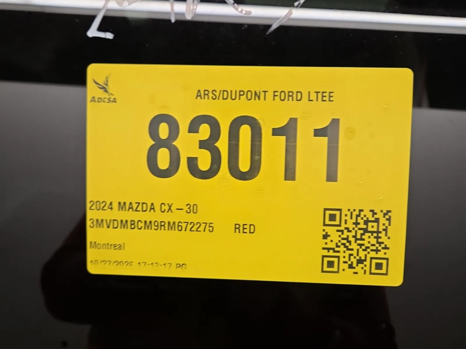 Inventory Label Photo