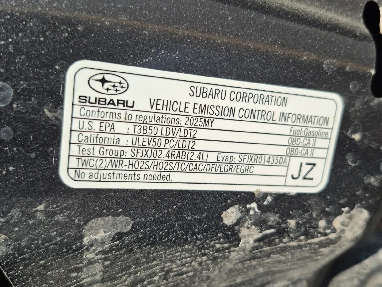 Emission Sticker Photo