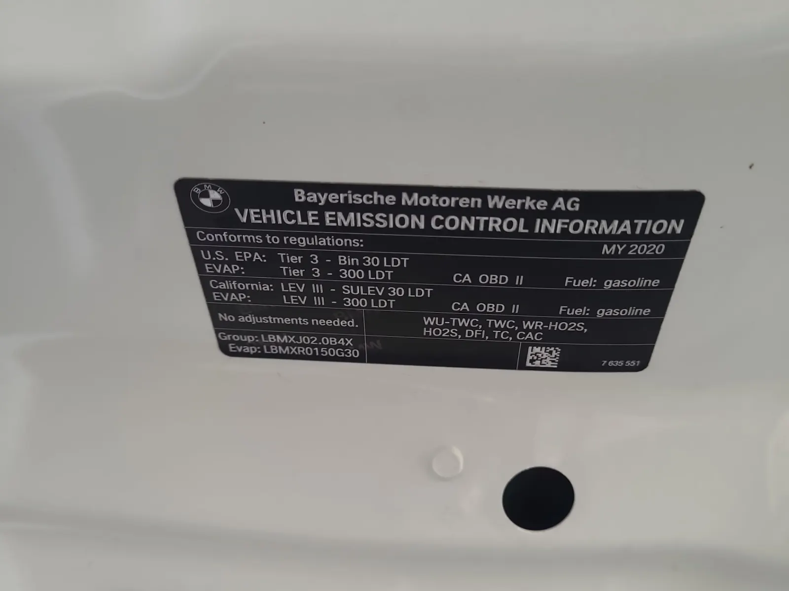 Emission Sticker Photo