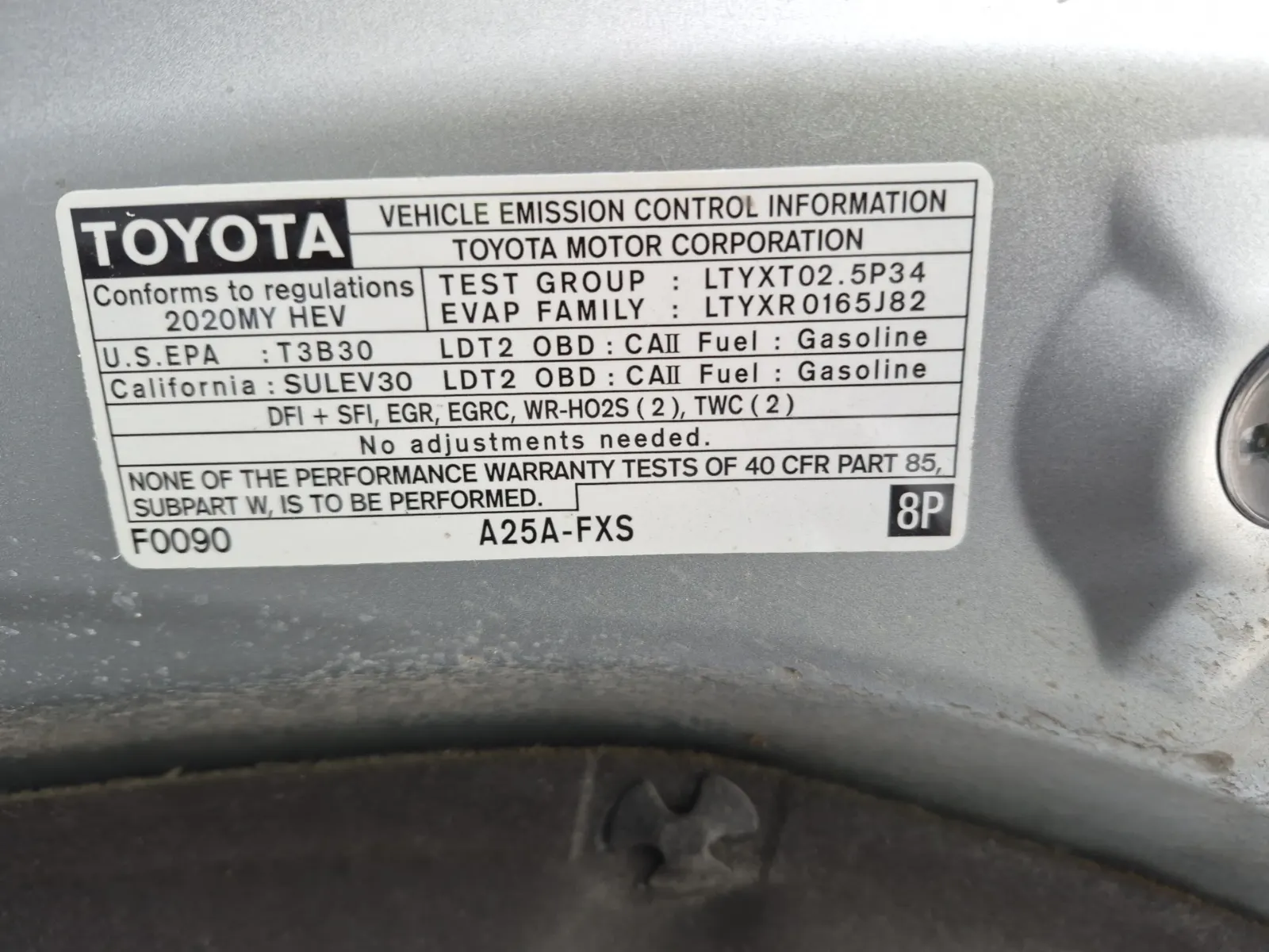 Emission Sticker Photo