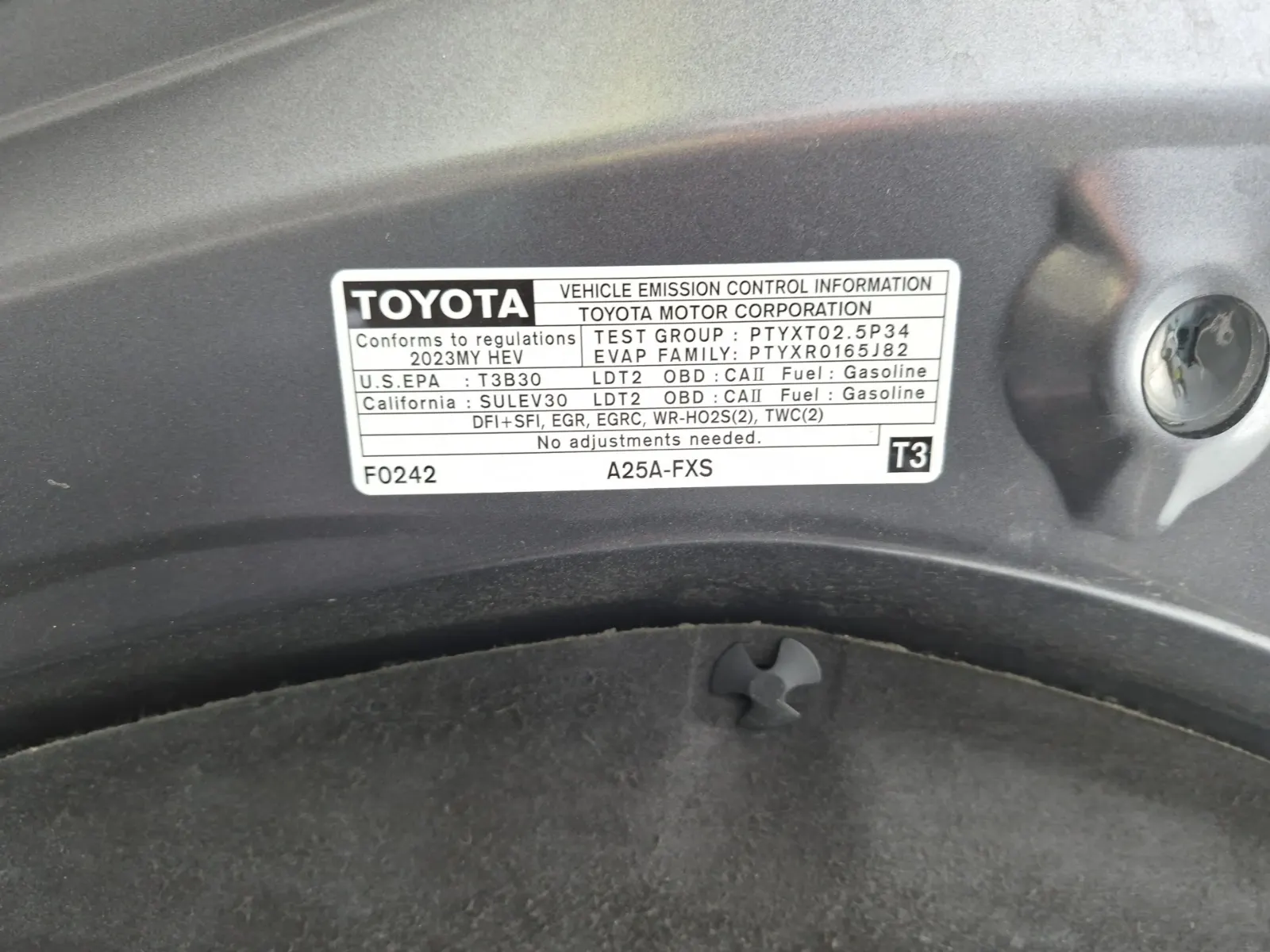 Emission Sticker Photo