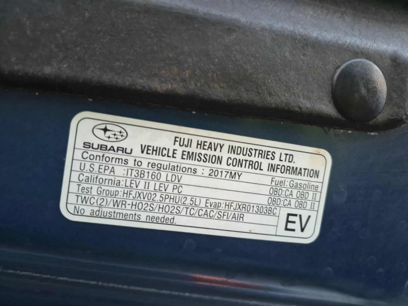 Emission Sticker Photo
