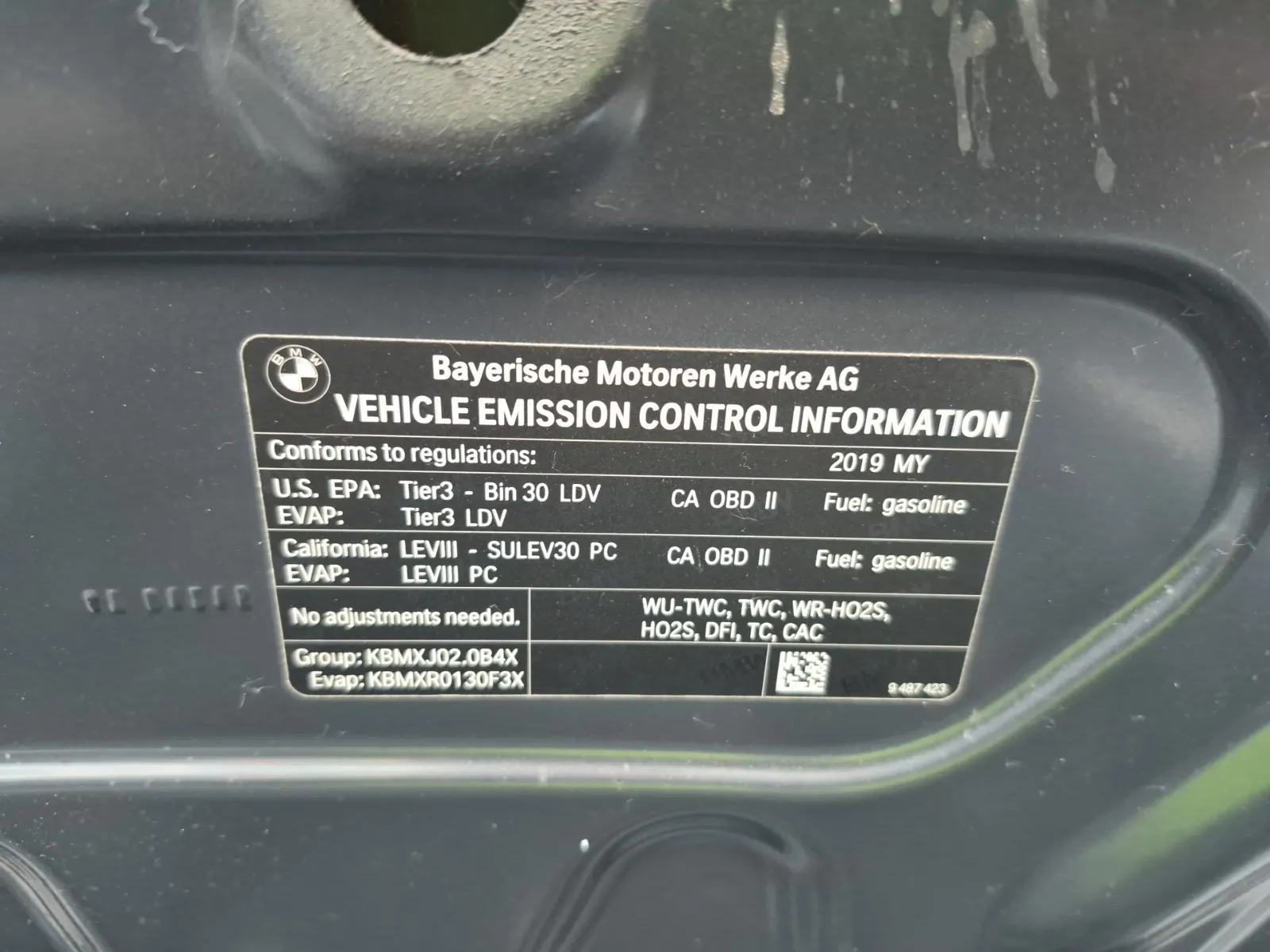Emission Sticker Photo