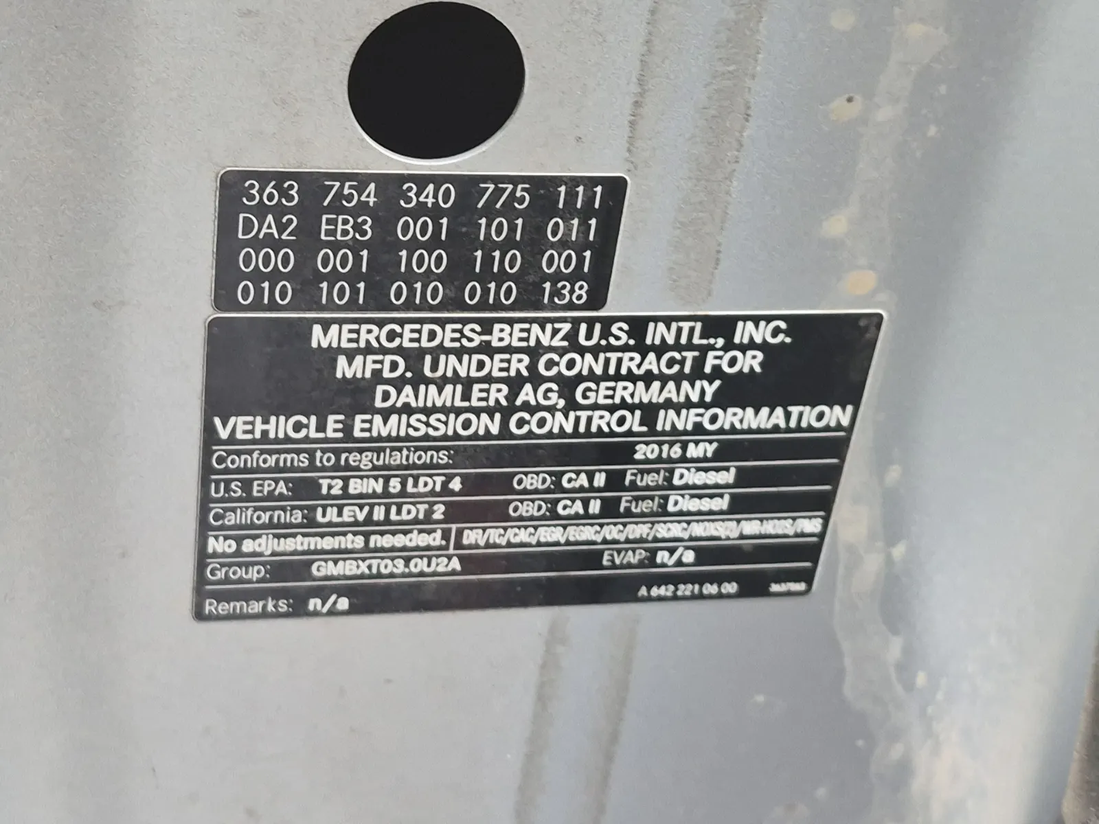 Emission Sticker Photo