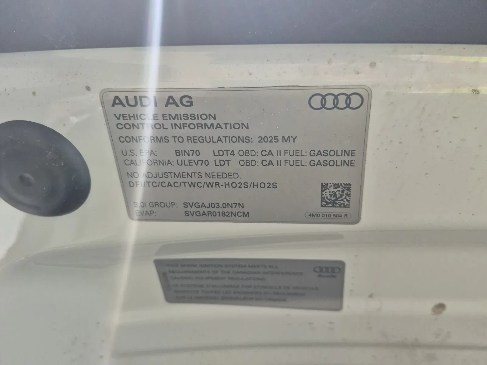 Emission Sticker Photo