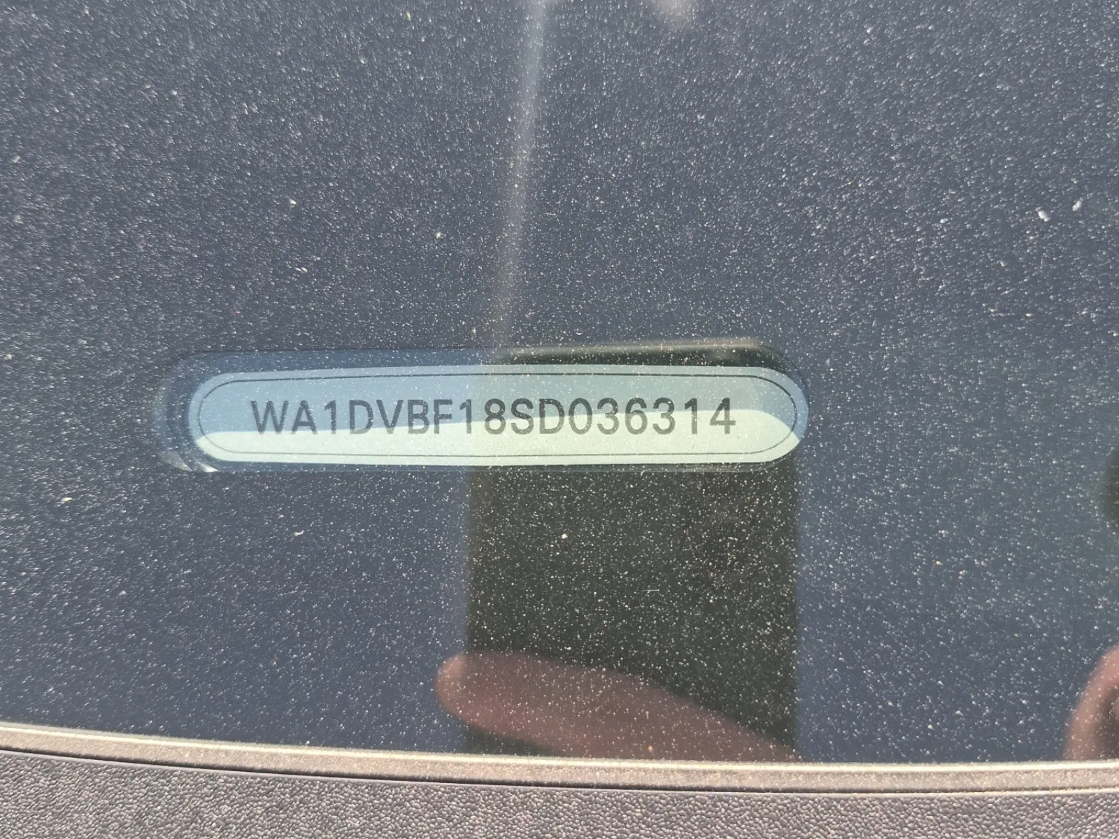 Dash VIN Plate Photo
