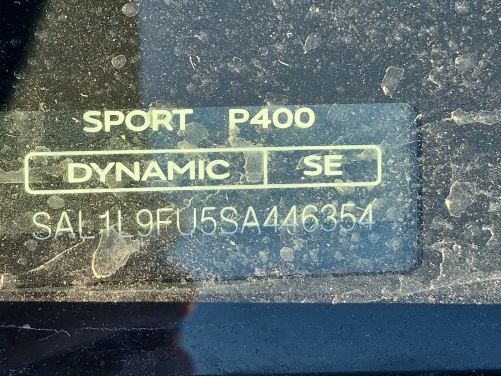 Dash VIN Plate Photo