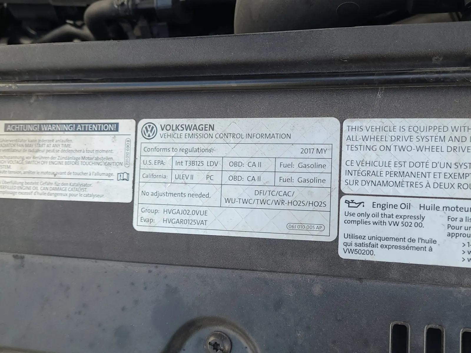 Emission Sticker Photo