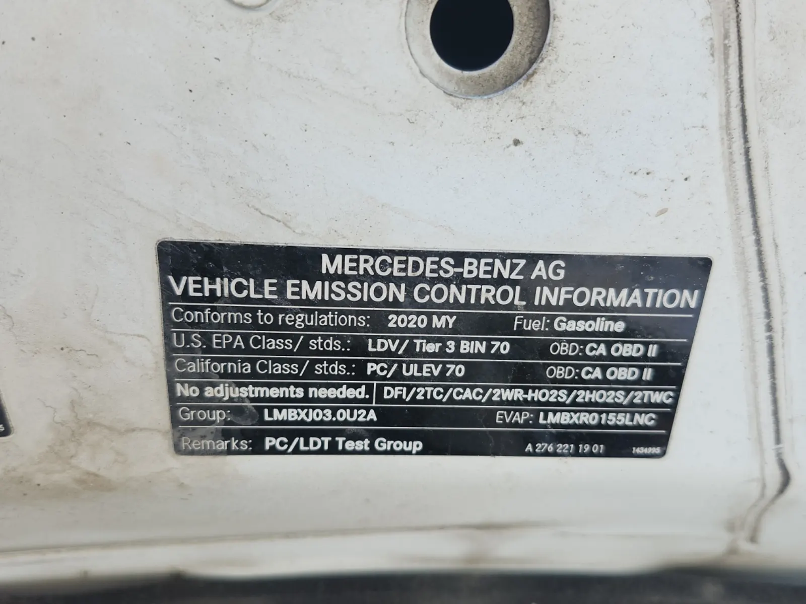 Emission Sticker Photo
