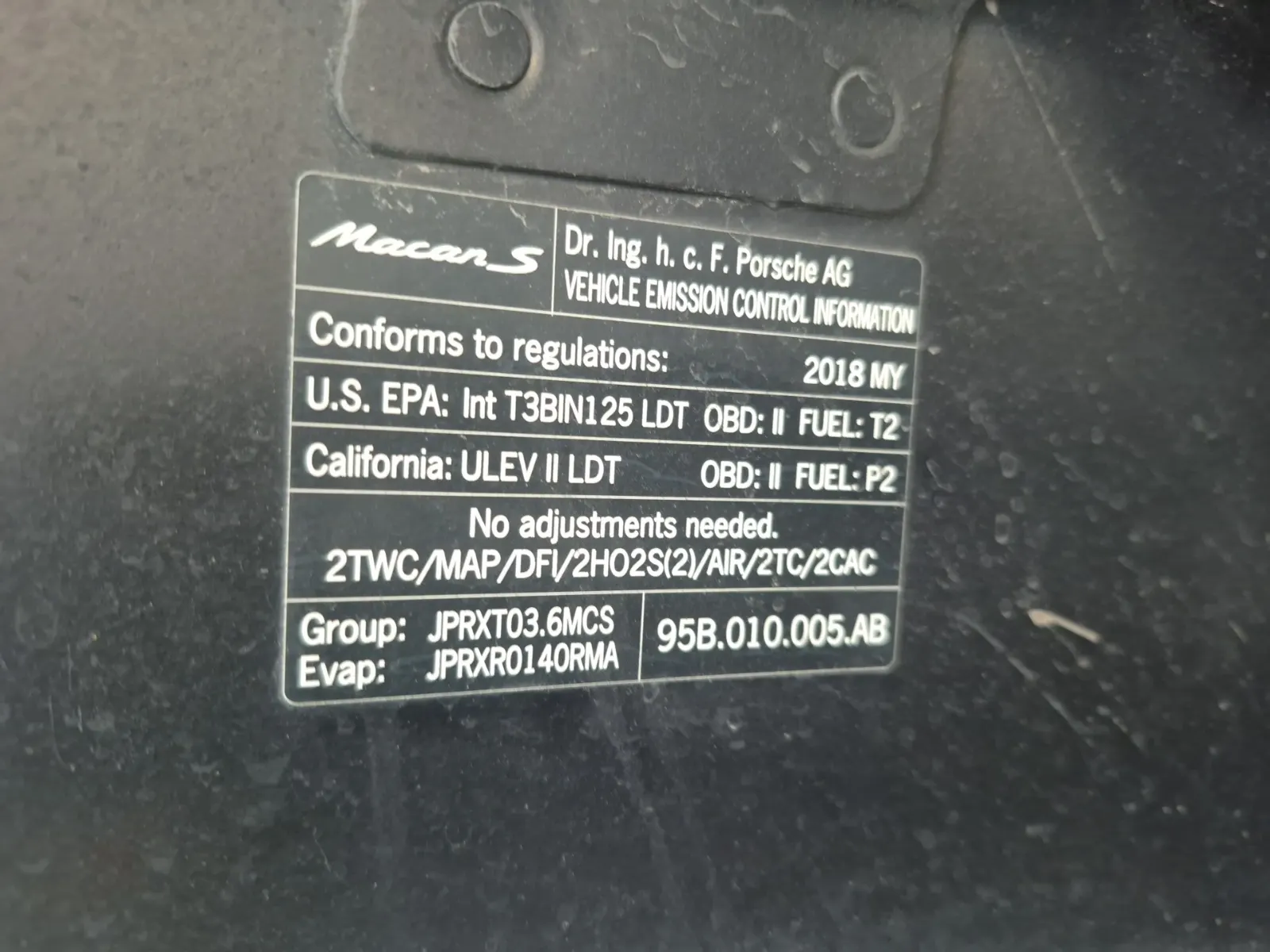 Emission Sticker Photo