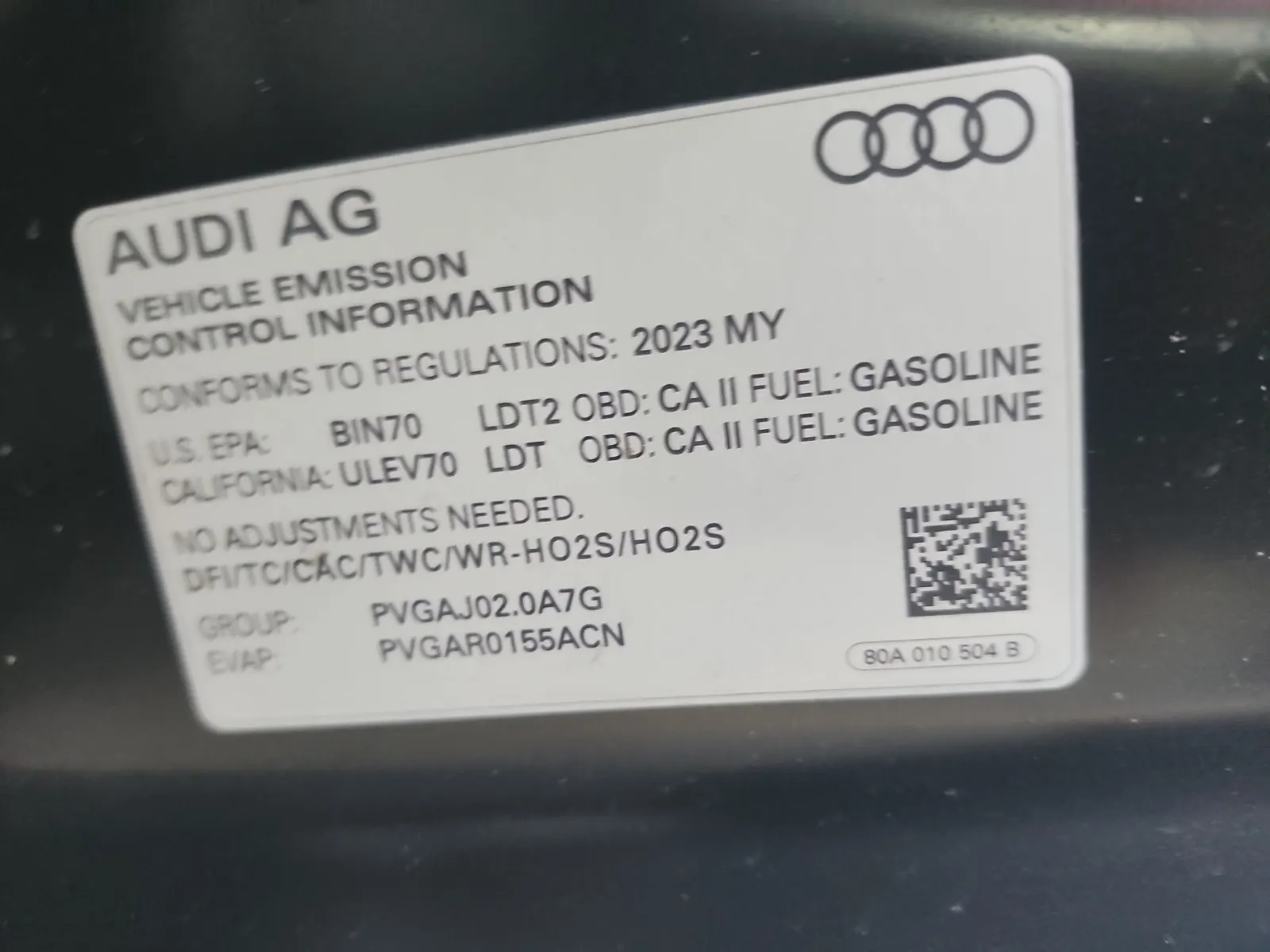 Emission Sticker Photo