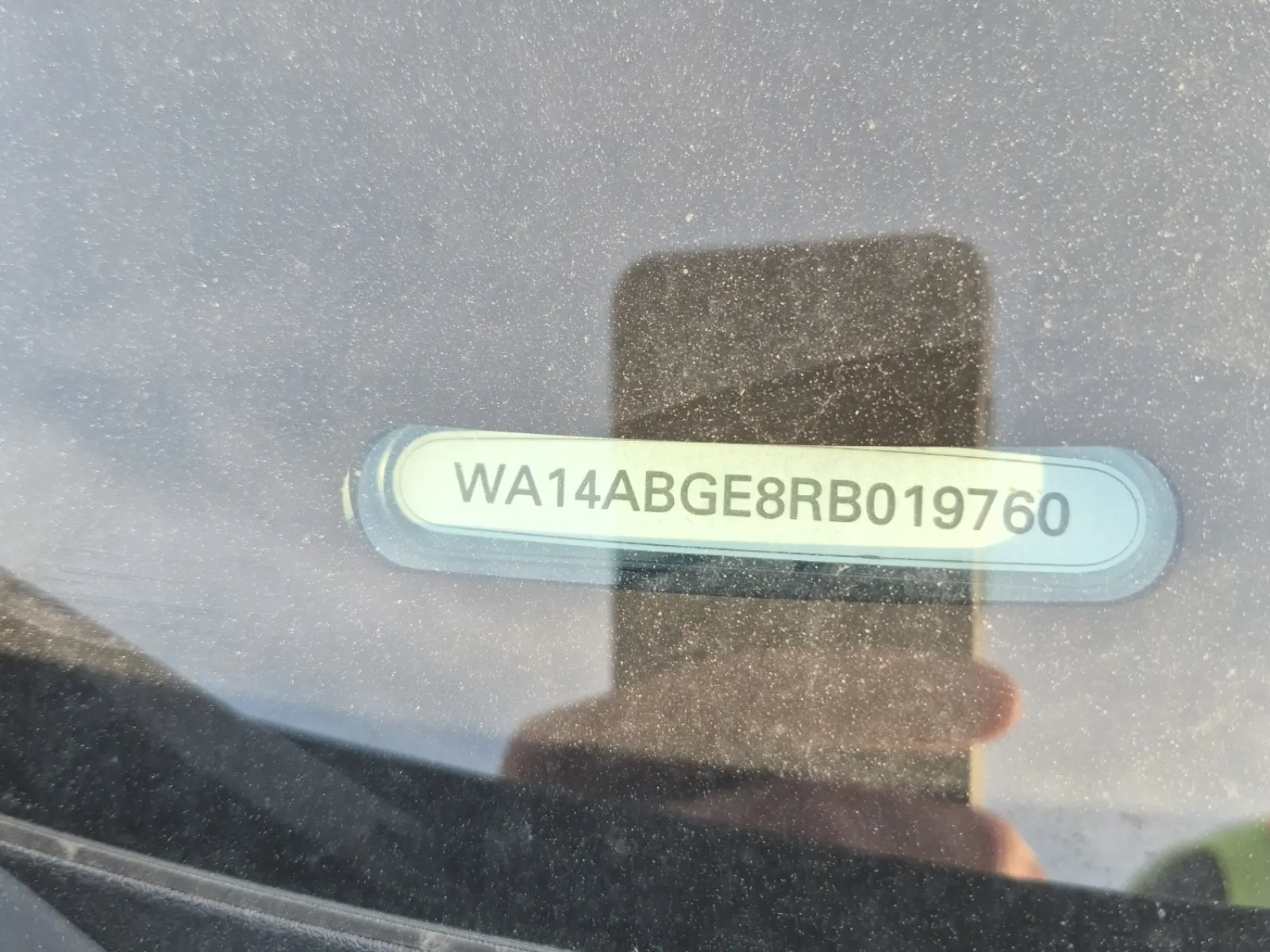 Dash VIN Plate Photo
