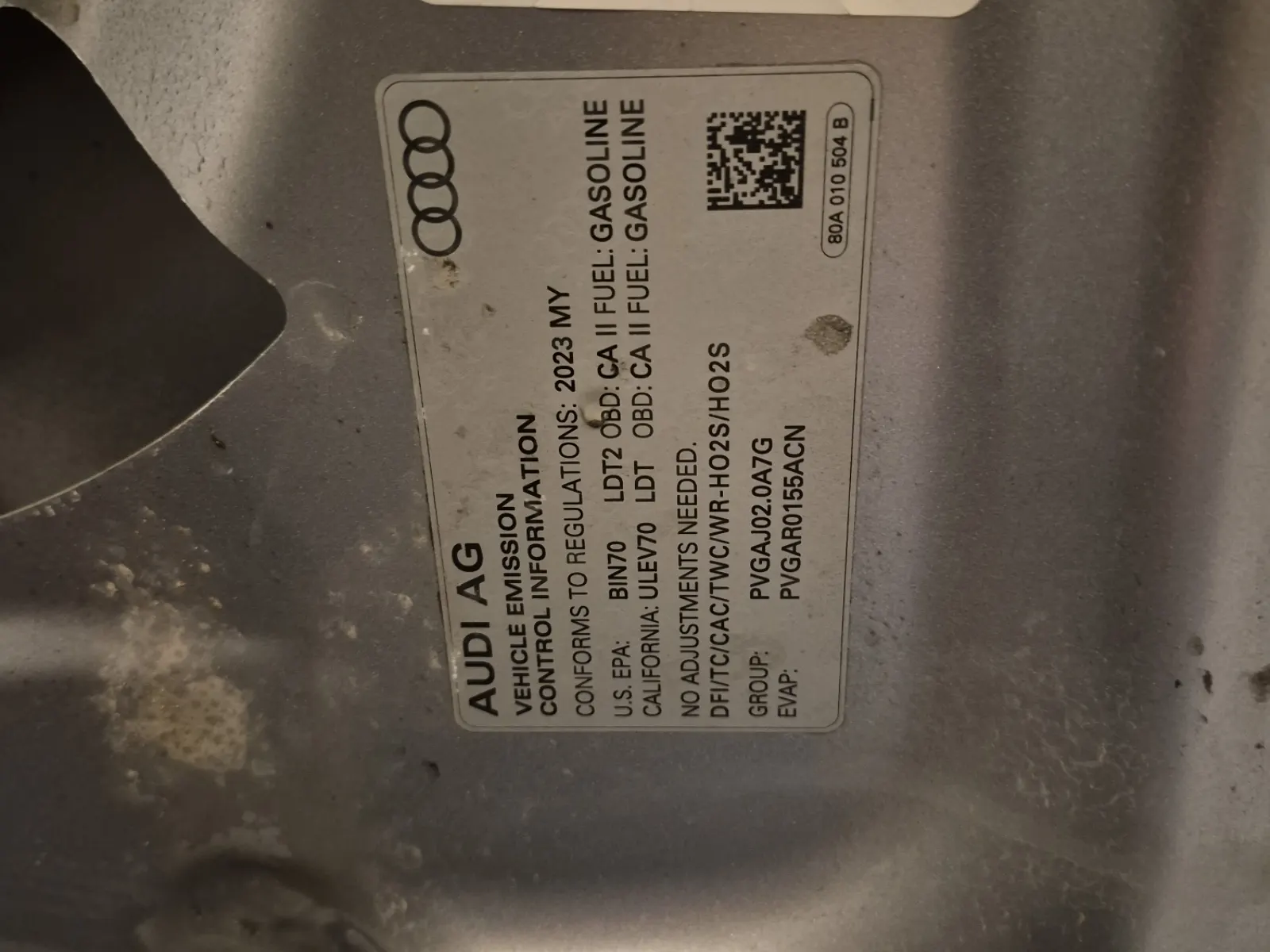 Emission Sticker Photo