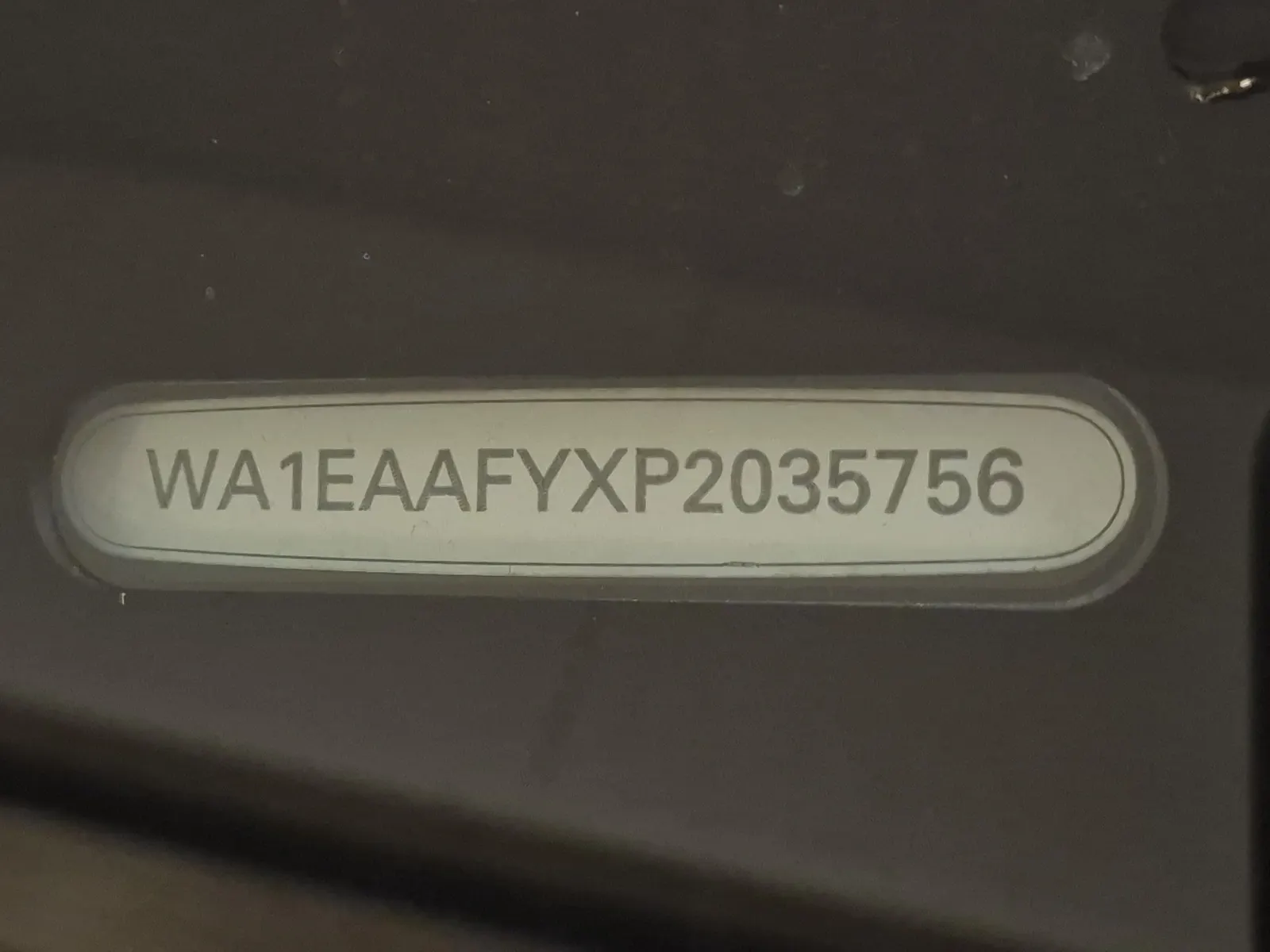 Dash VIN Plate Photo