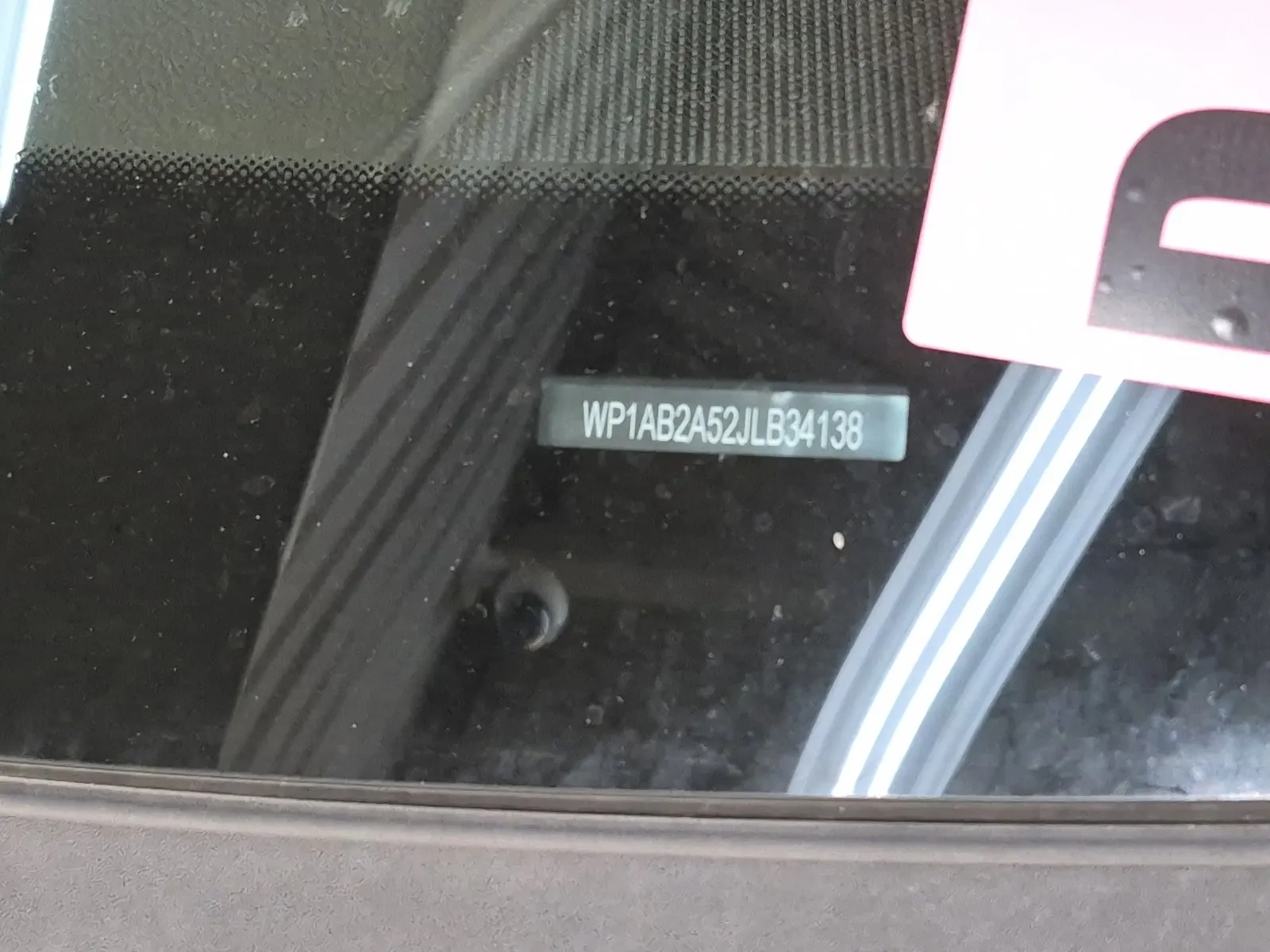 Dash VIN Plate Photo