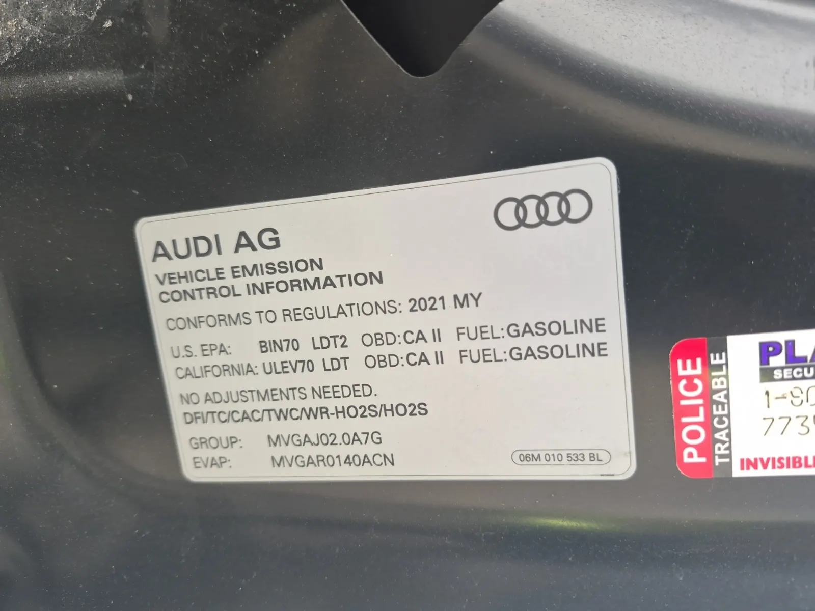 Emission Sticker Photo