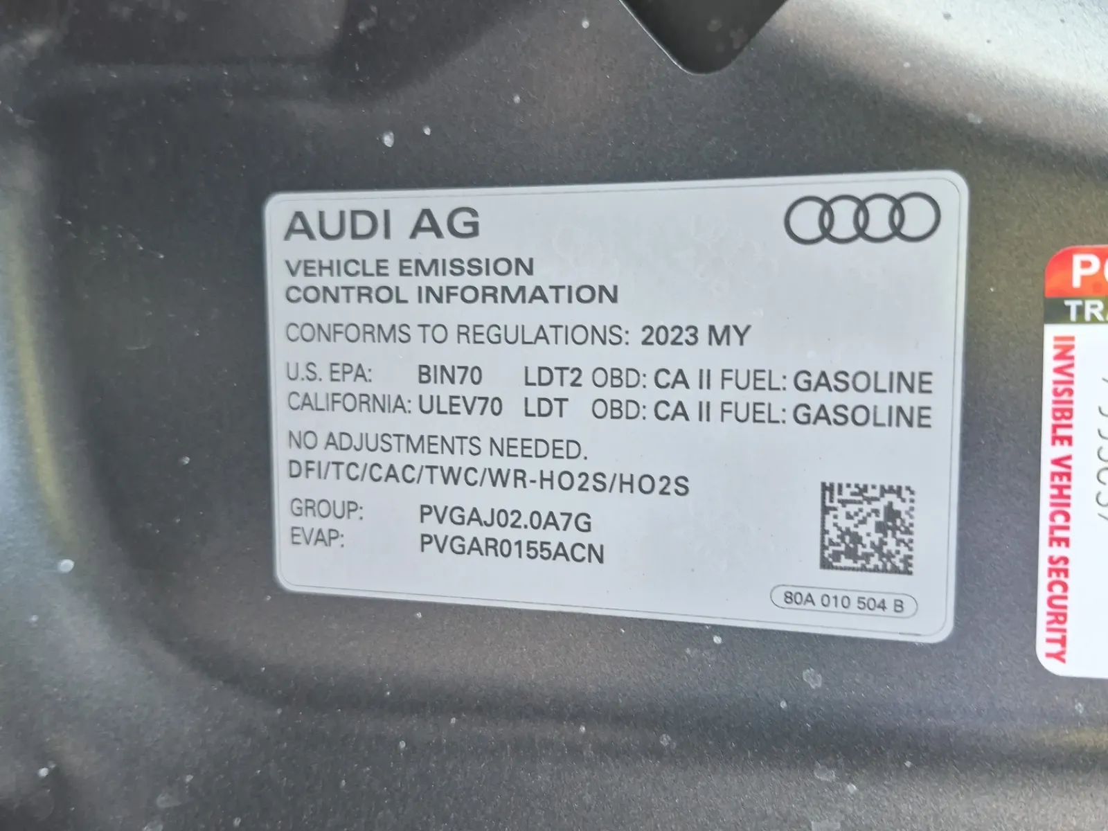 Emission Sticker Photo