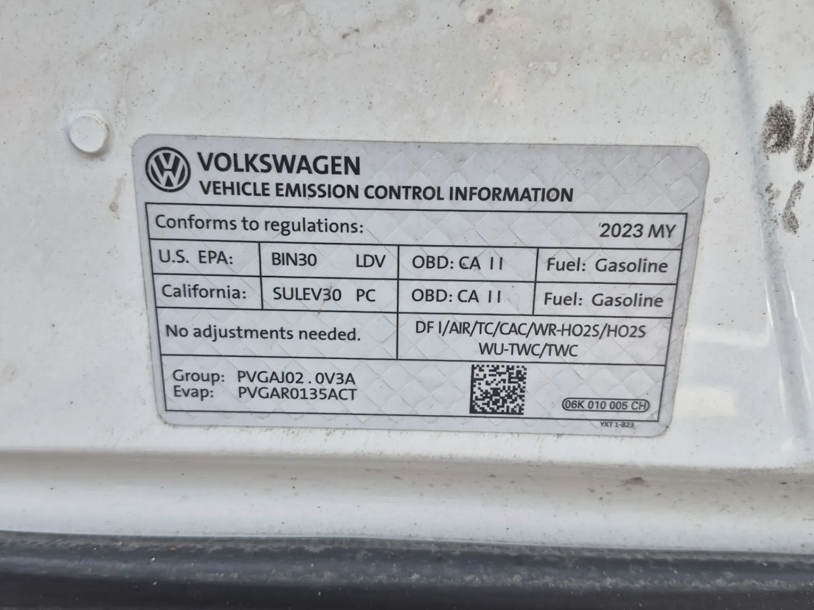 Emission Sticker Photo